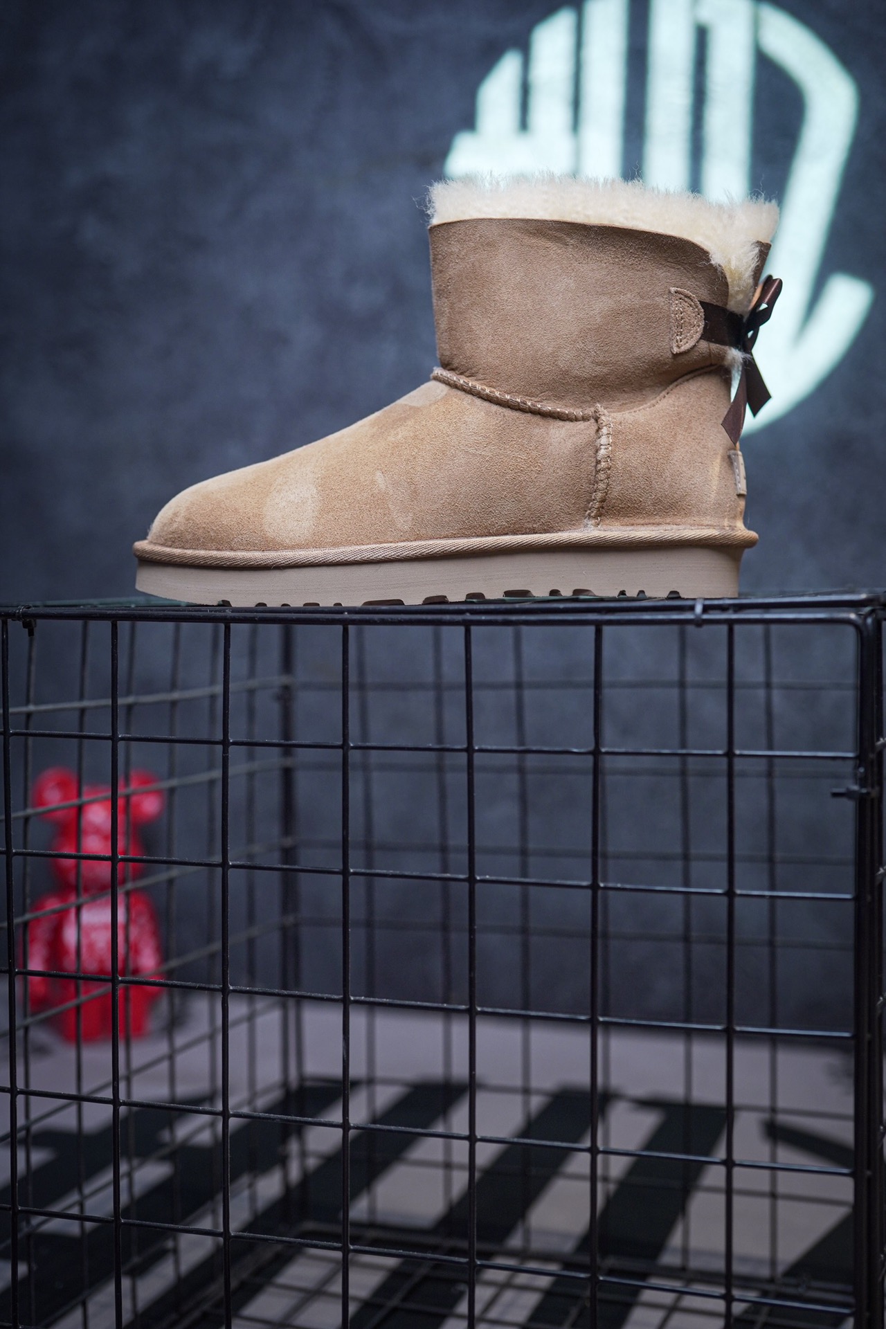 Ugg Snow Boots Ribbon Bow Maroon