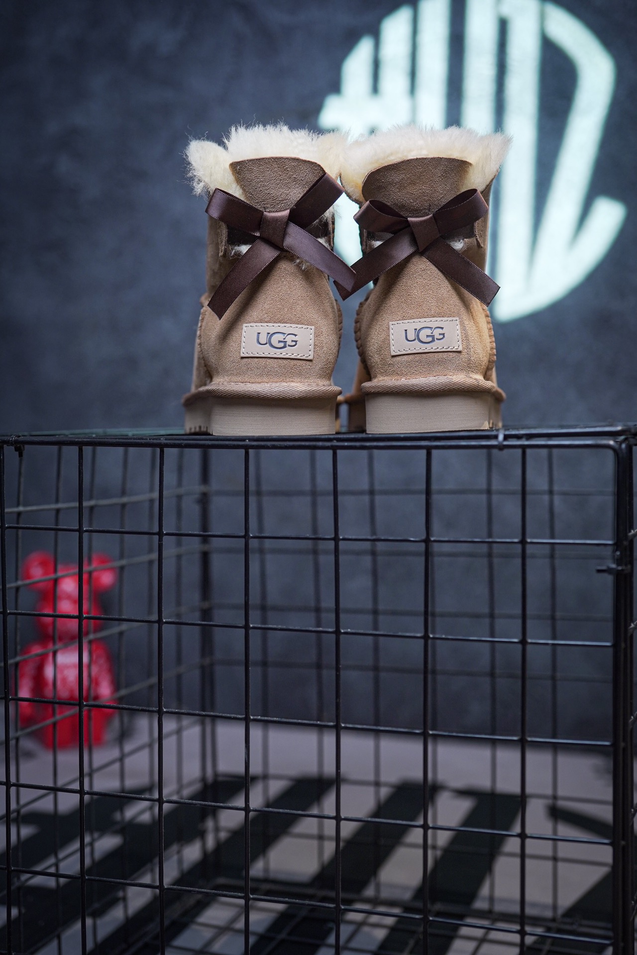 Ugg Snow Boots Ribbon Bow Maroon