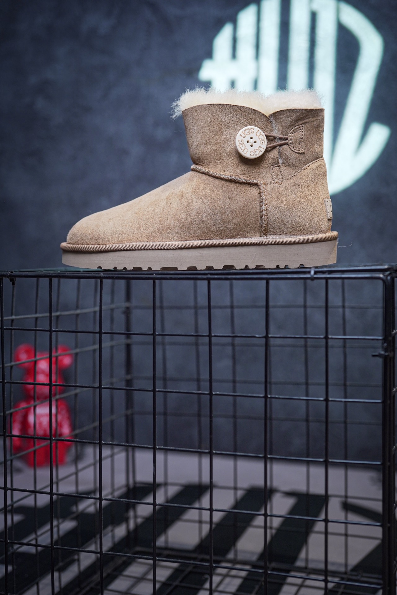 UGG Snow Boots Classic Button Maroon