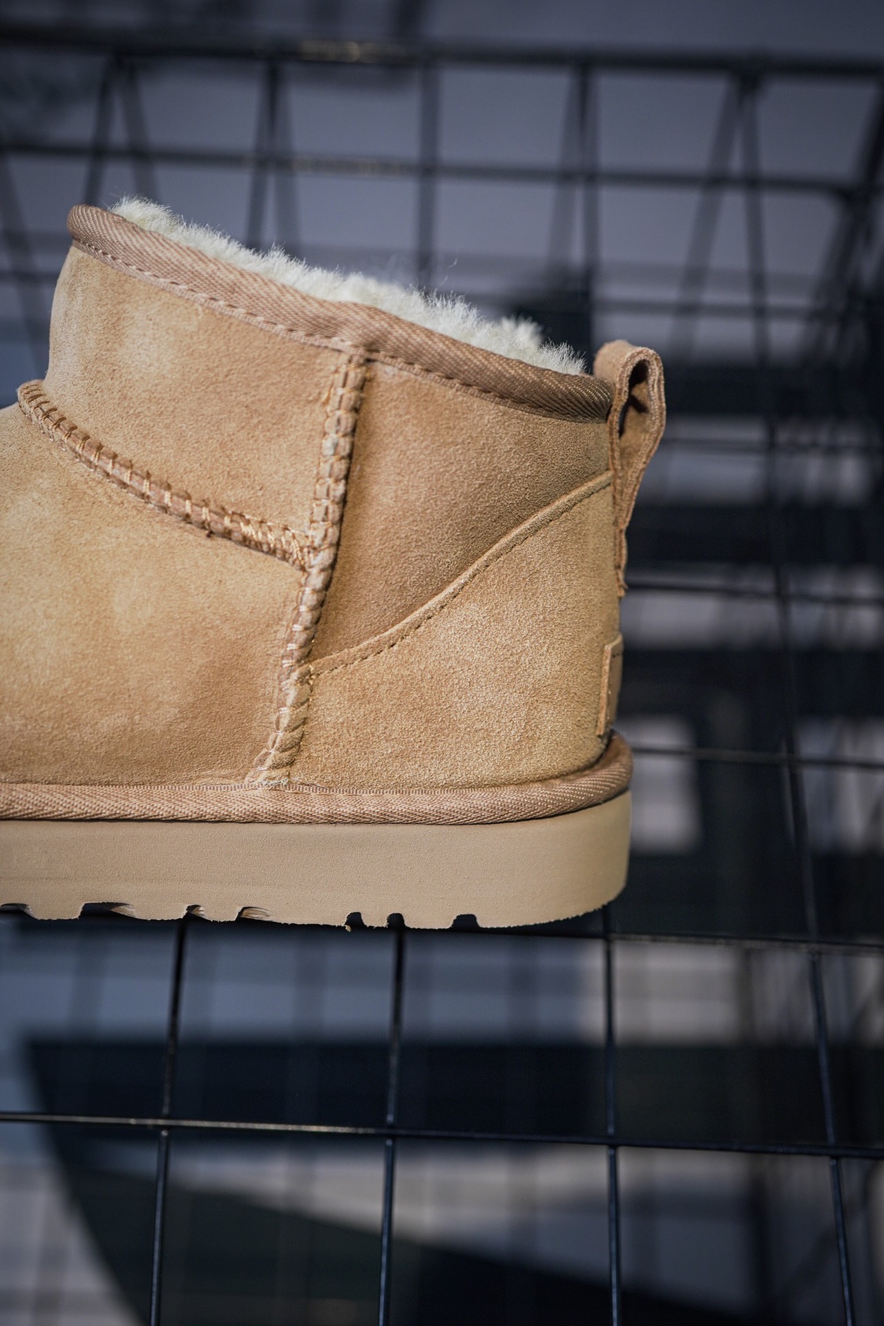UGG snow boots mini low top maroon