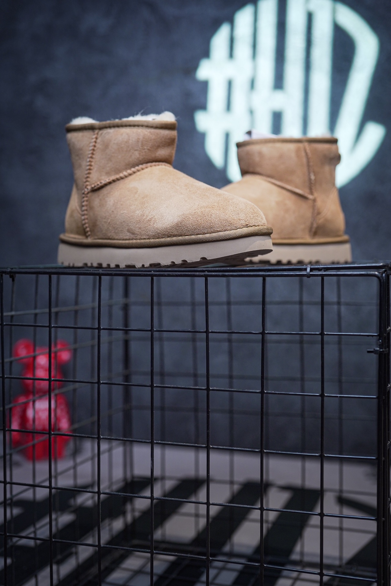 UGG snow boots mid-cut maroon