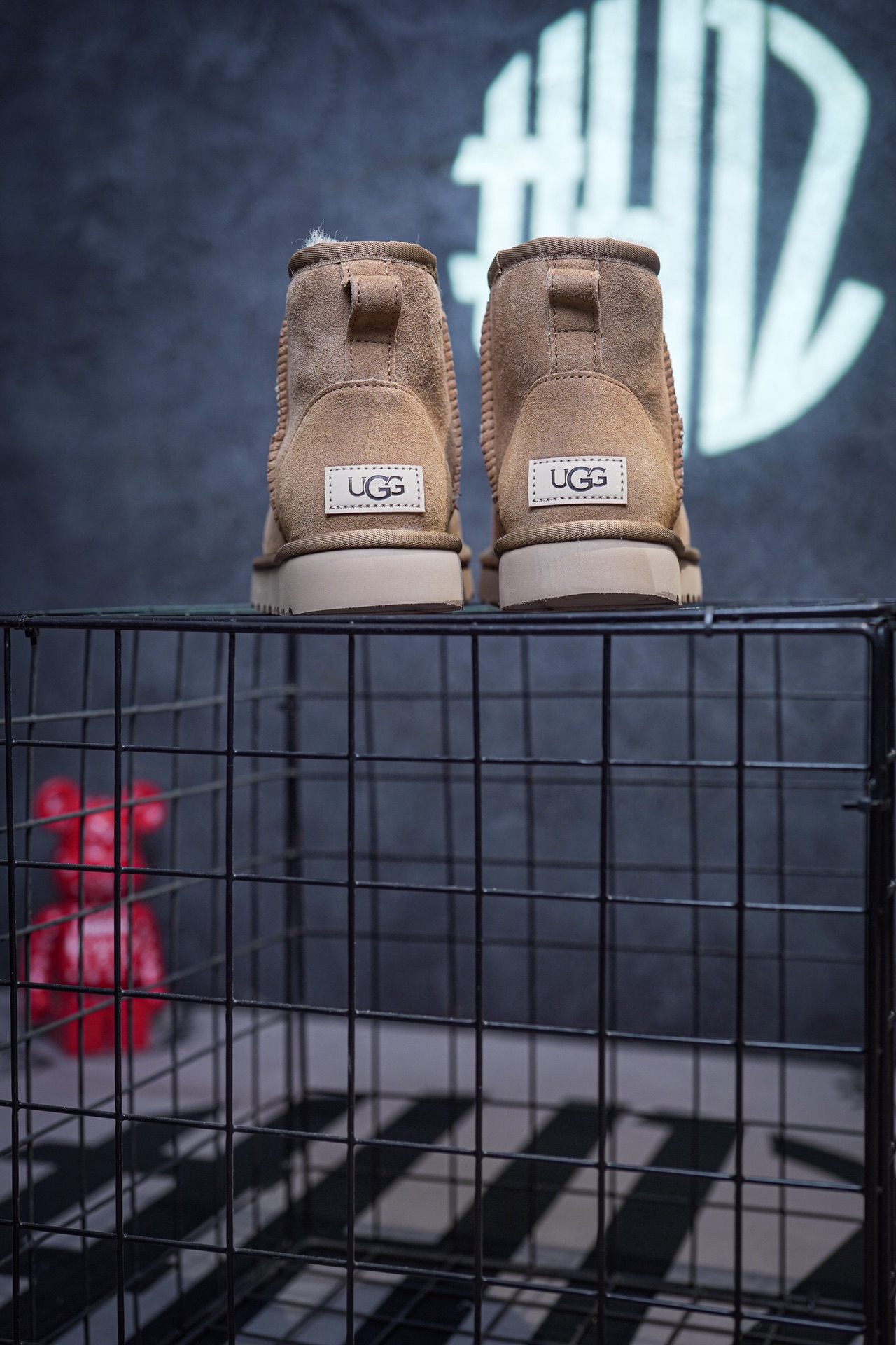 UGG snow boots mid-cut maroon