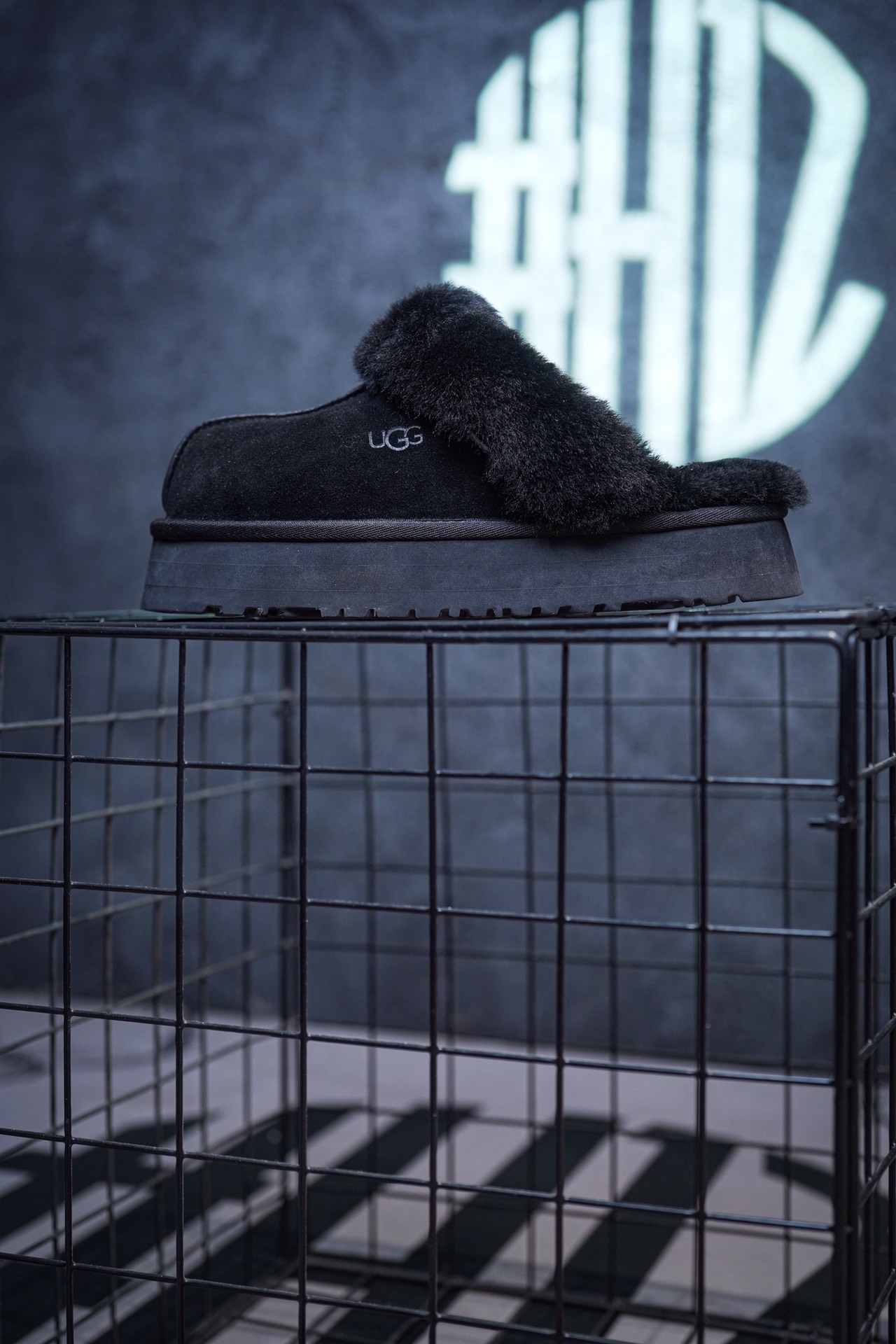 UGG Snow Boots Thin Sole Half Slipper Maroon/Black/Gray