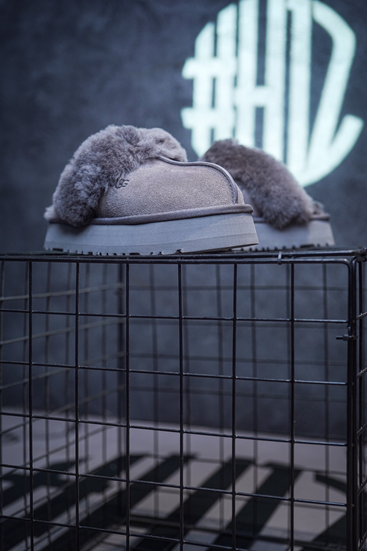 UGG Snow Boots Thin Sole Half Slipper Maroon/Black/Gray