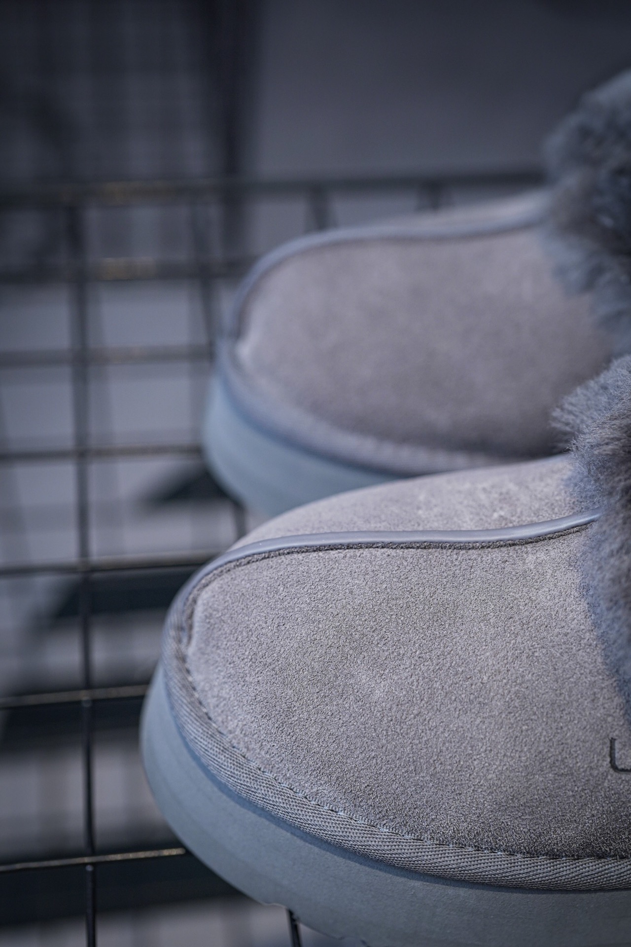 UGG Snow Boots Thin Sole Half Slipper Maroon/Black/Gray