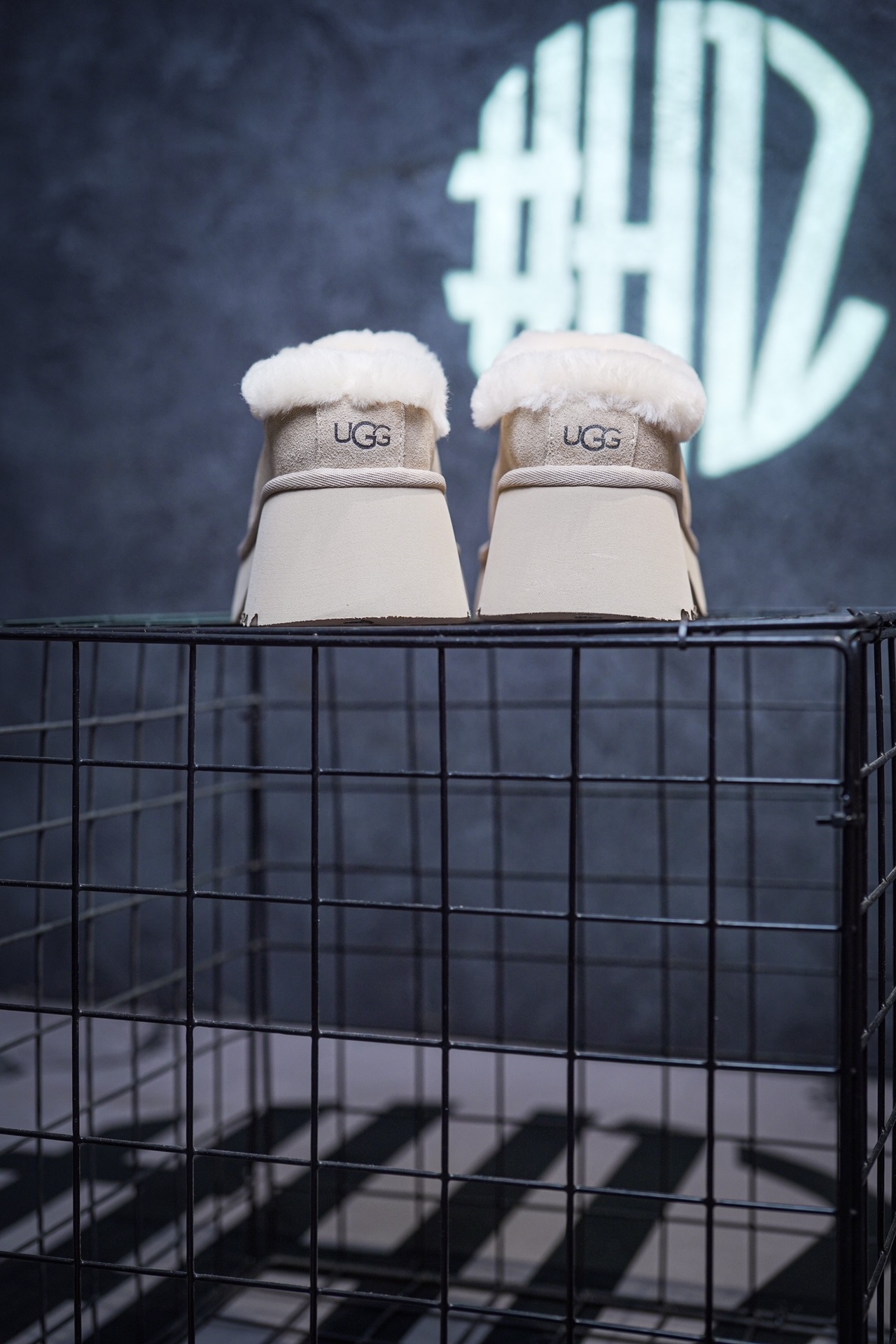 UGG snow boots mermaid wedge heel slippers brown, sand