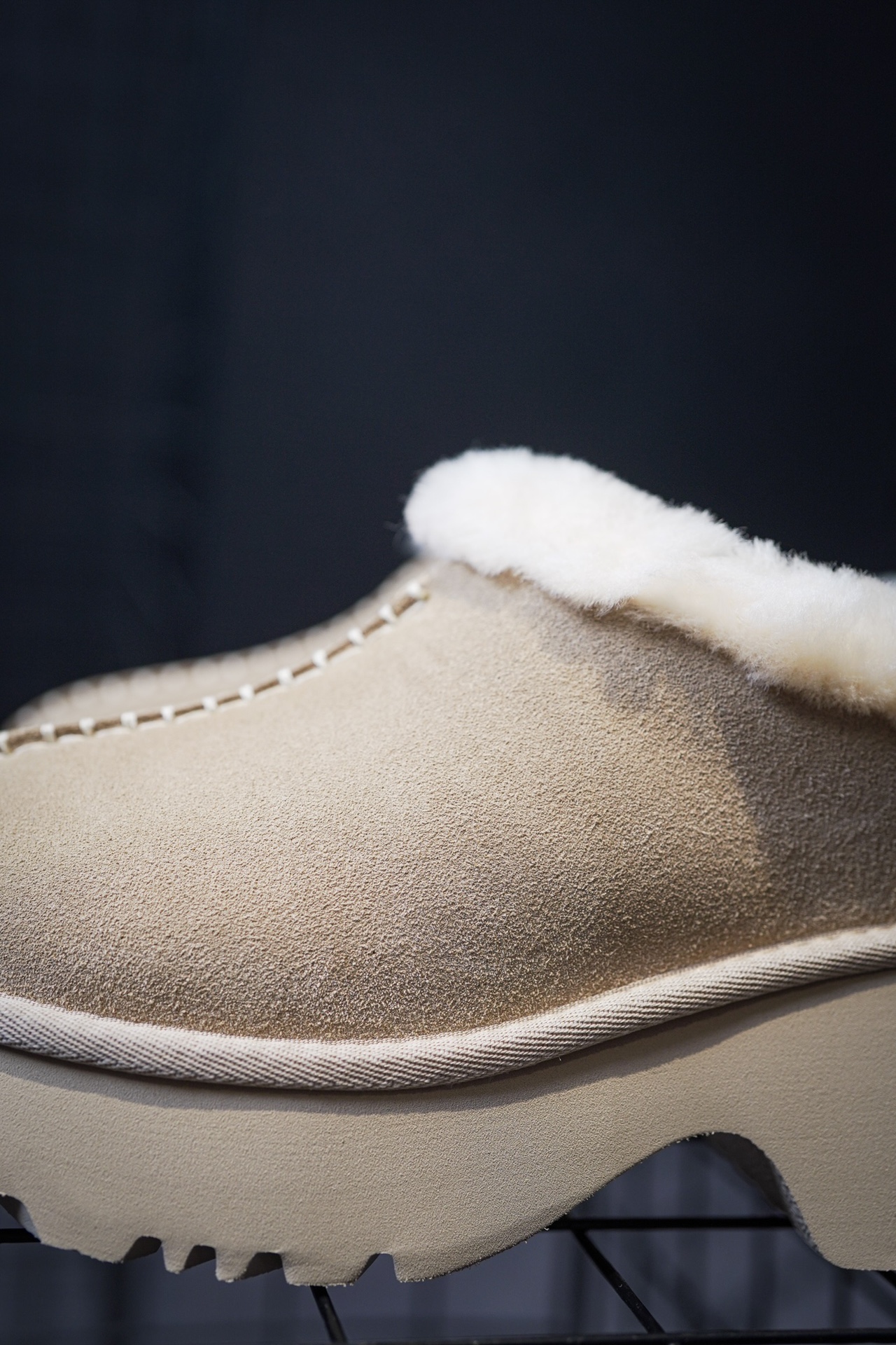 UGG snow boots mermaid wedge heel slippers brown, sand