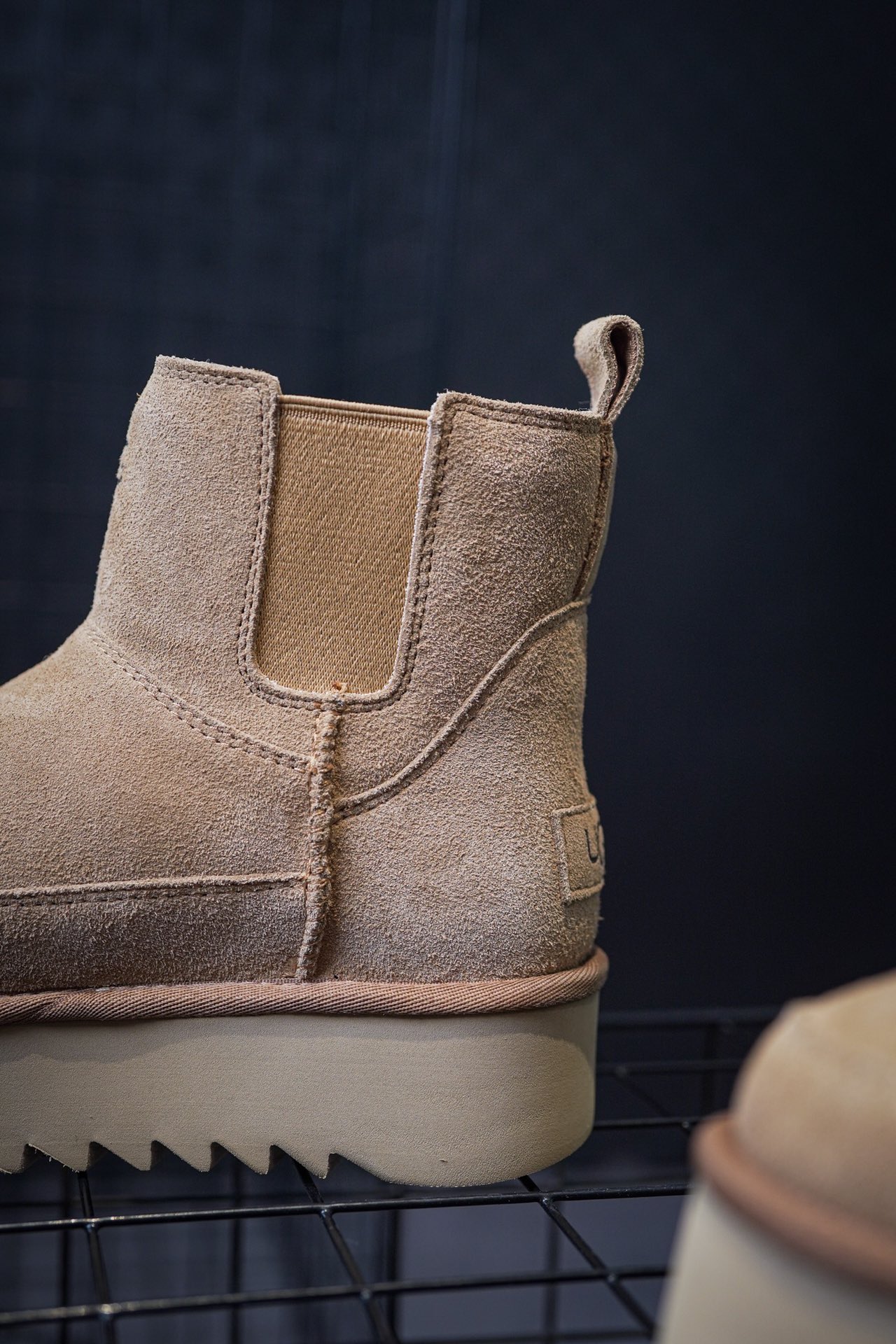 UGG Snow Boots Elastic Round Toe Sleeve Maroon