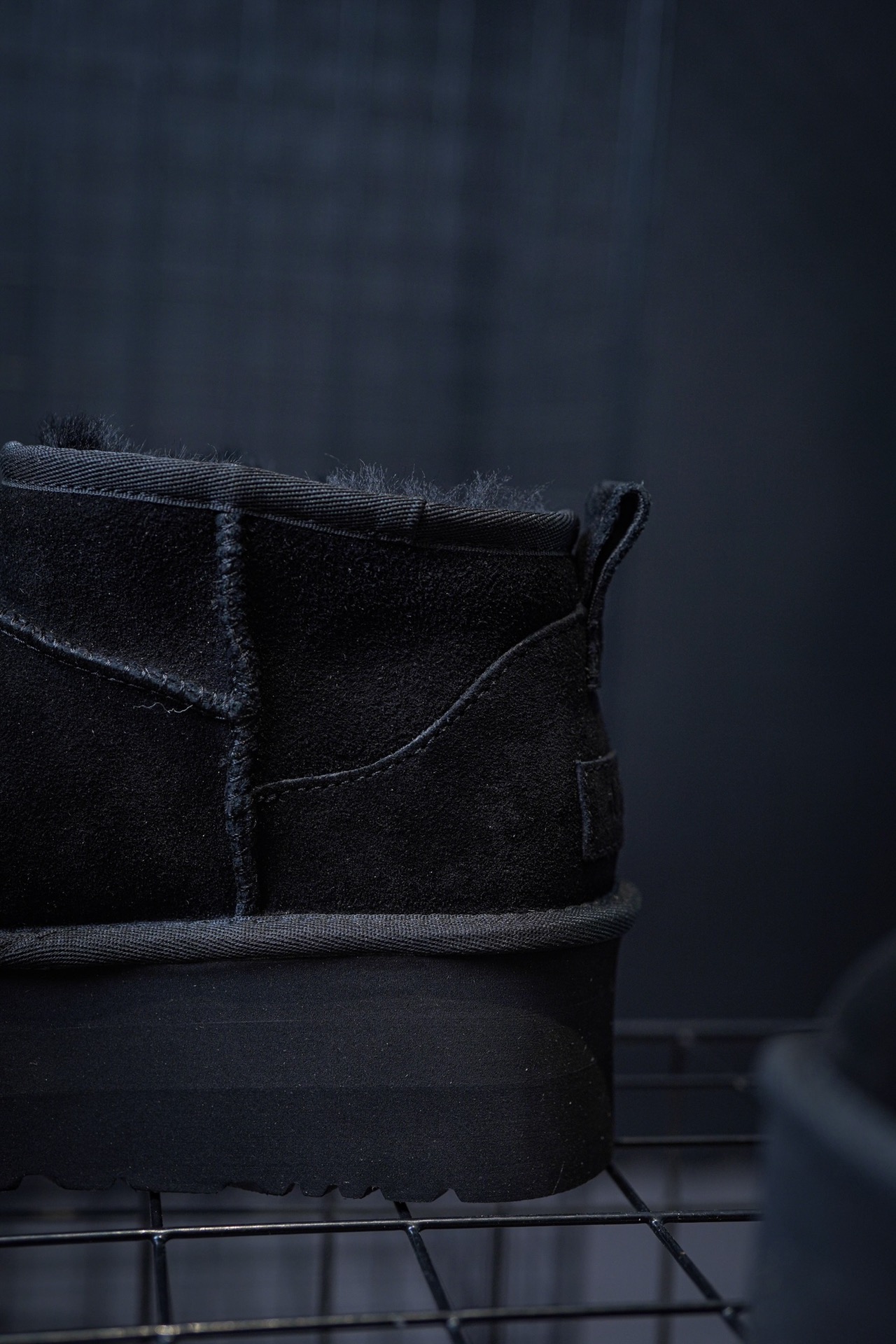 UGG snow boots thick sole 5CM mid-cut black