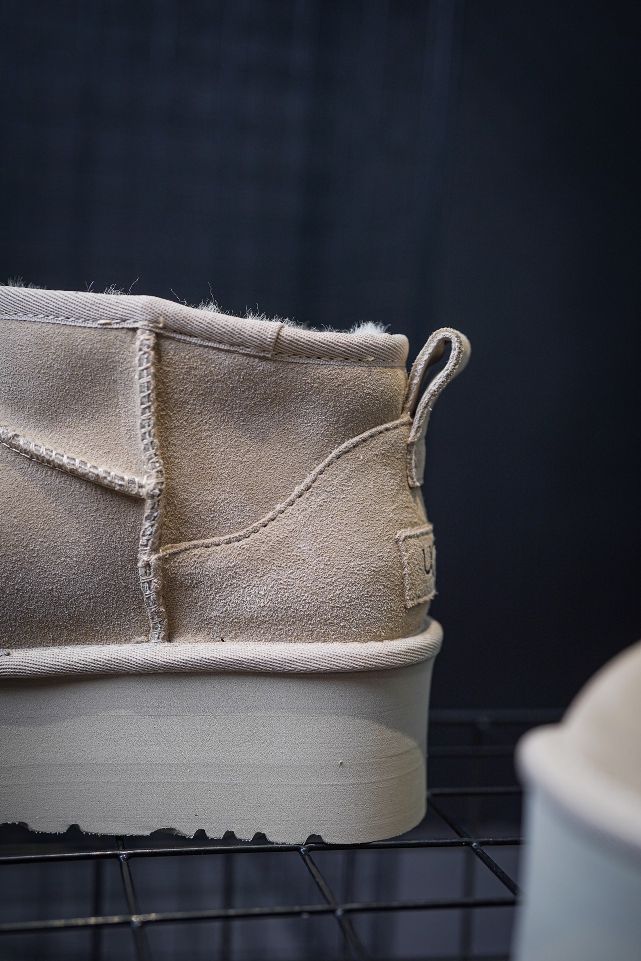 UGG Snow Boots Thick Sole 5CM Low Top Sand, Black
