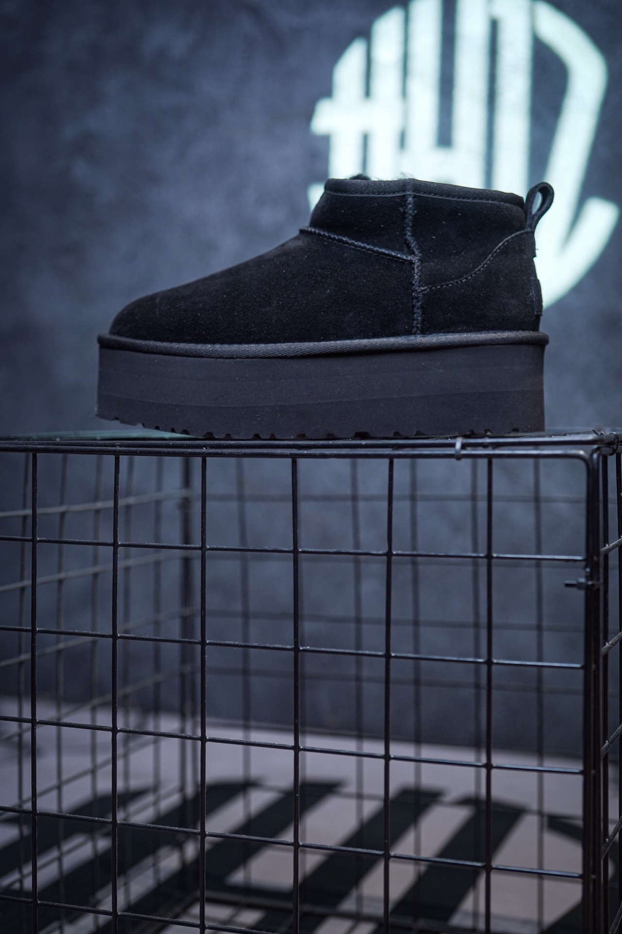 UGG snow boots thick sole 5CM mid-cut black
