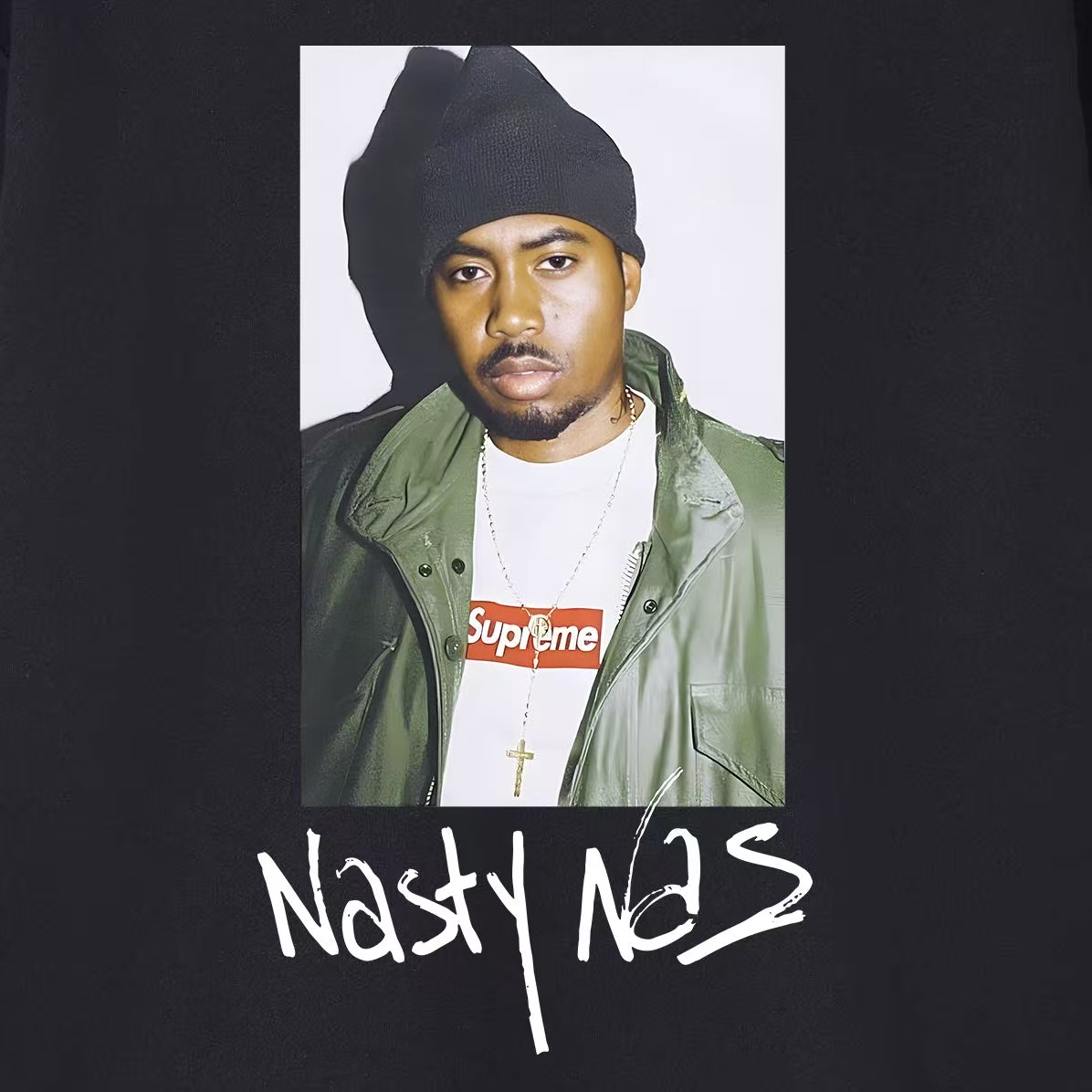 Supreme FW17 Nas Tee Black