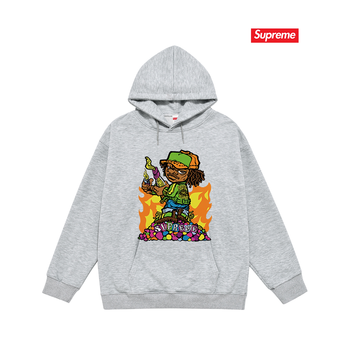 supreme*Balenciaga printed hooded sweatshirt