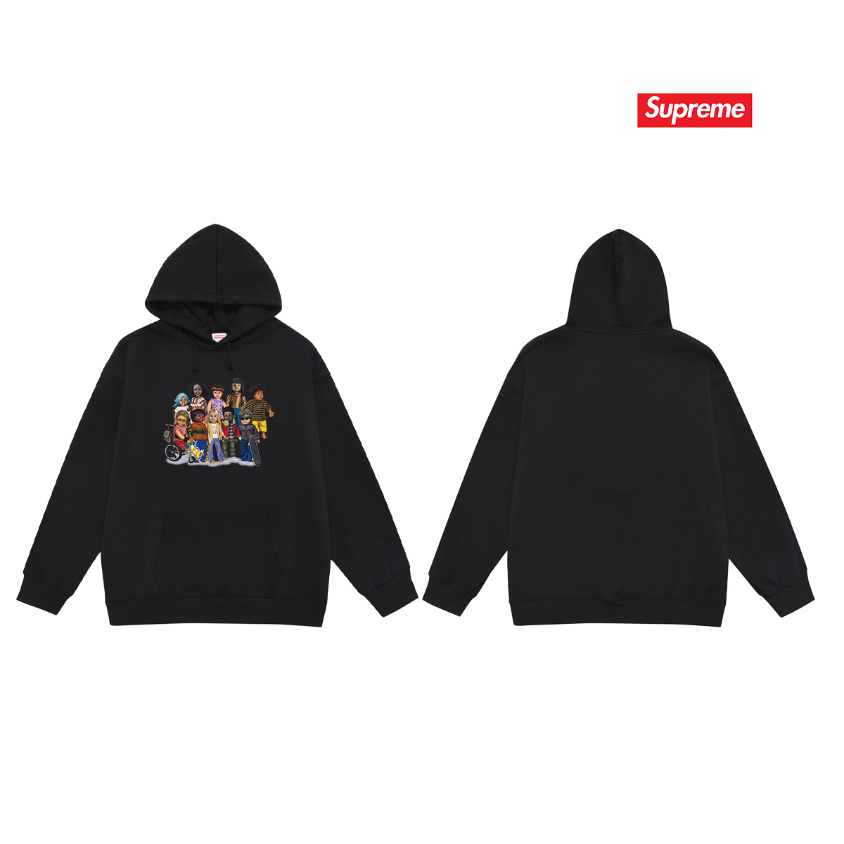 supreme*Balenciaga printed hooded sweatshirt
