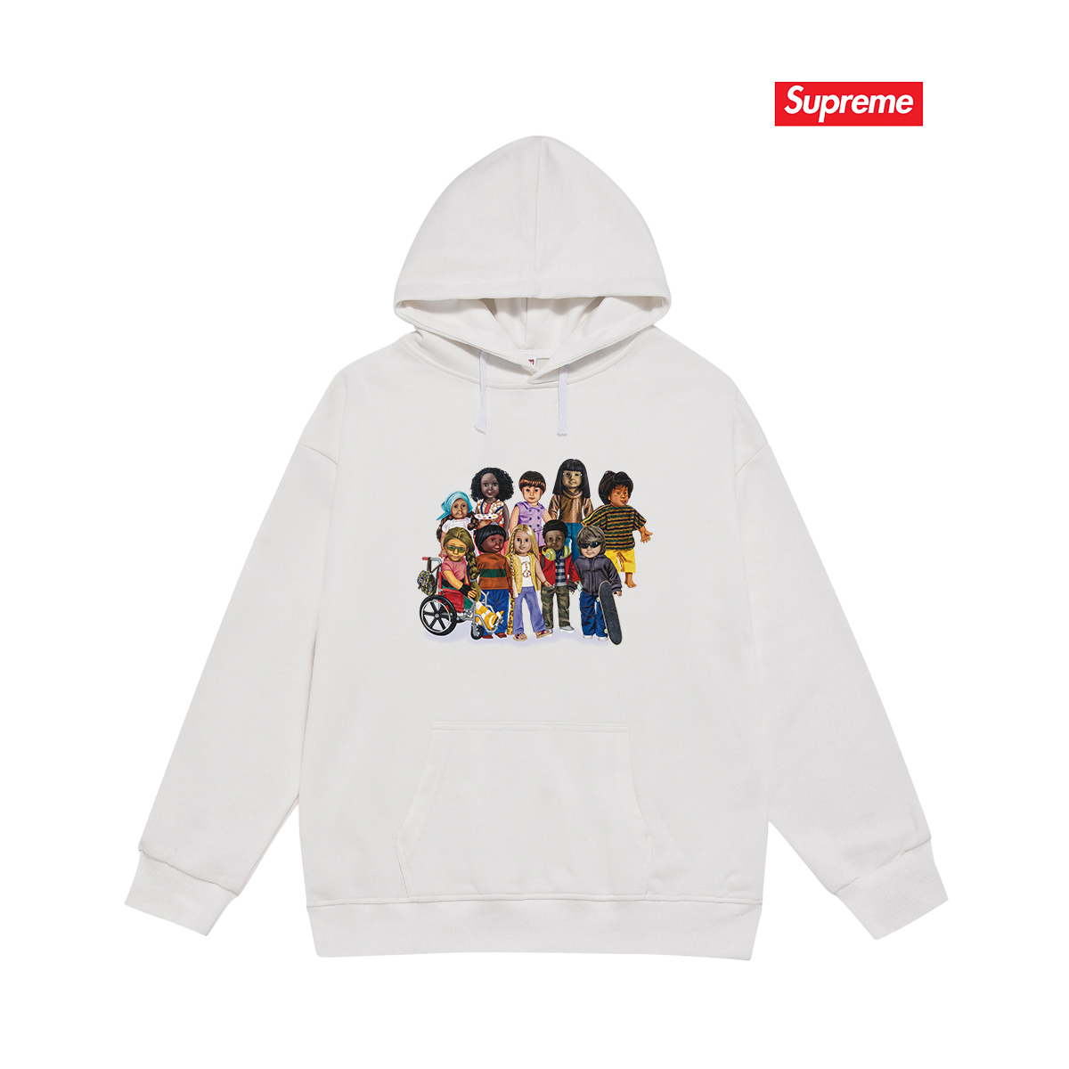 supreme*Balenciaga printed hooded sweatshirt