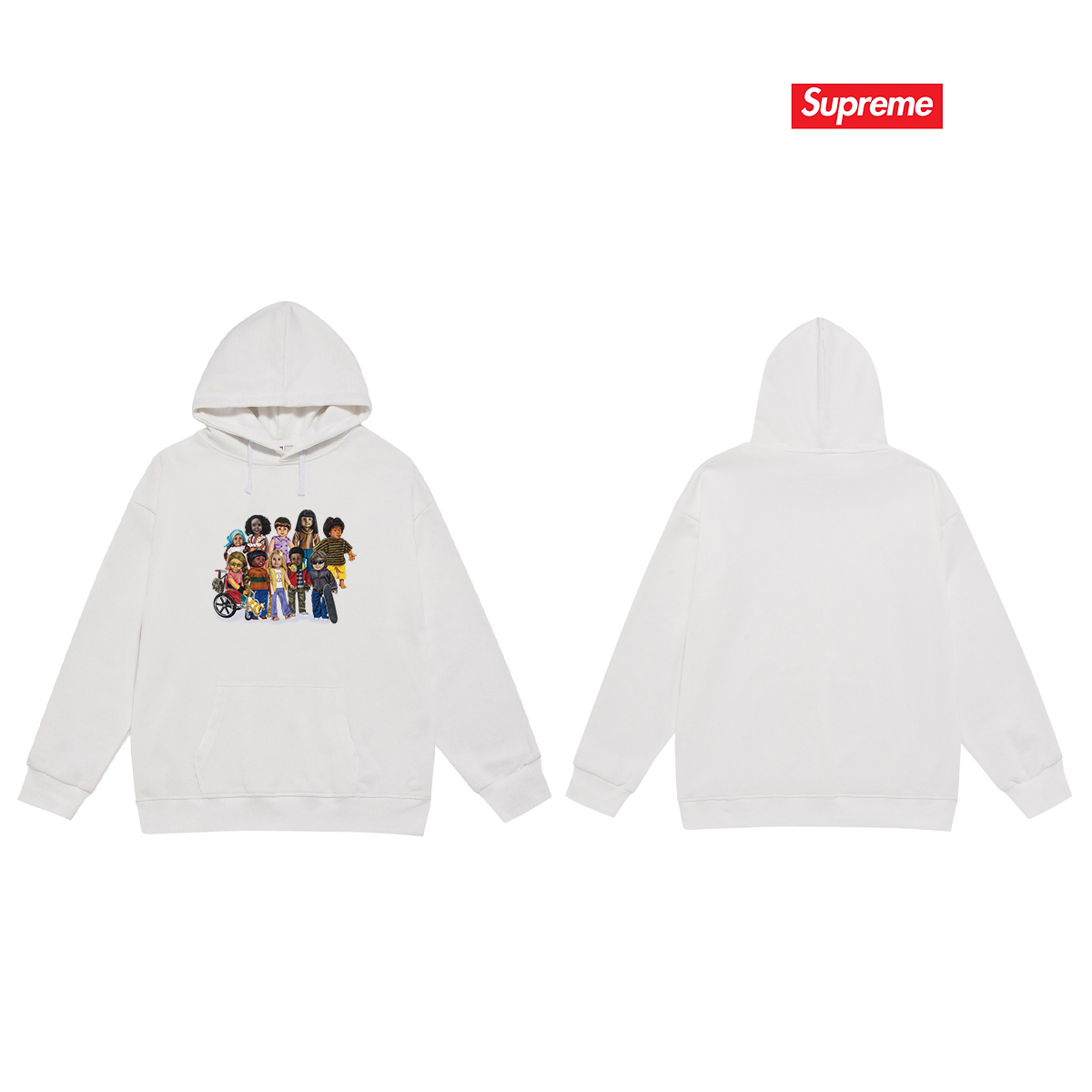 supreme*Balenciaga printed hooded sweatshirt