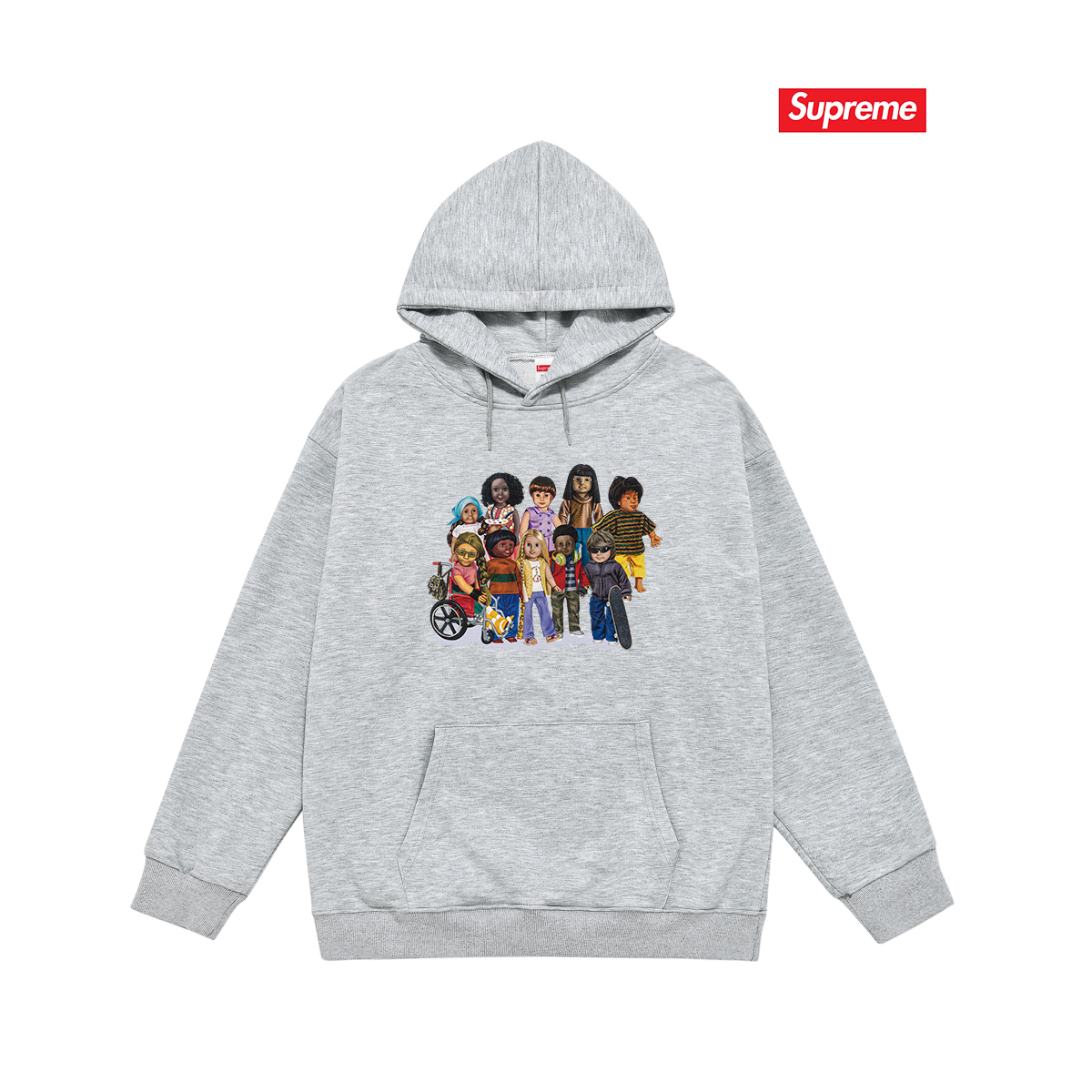 supreme*Balenciaga printed hooded sweatshirt