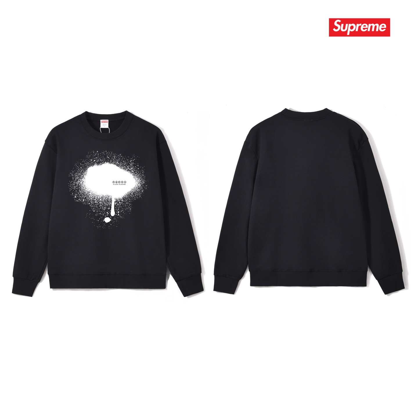 Supreme slogan print crew neck sweatshirt