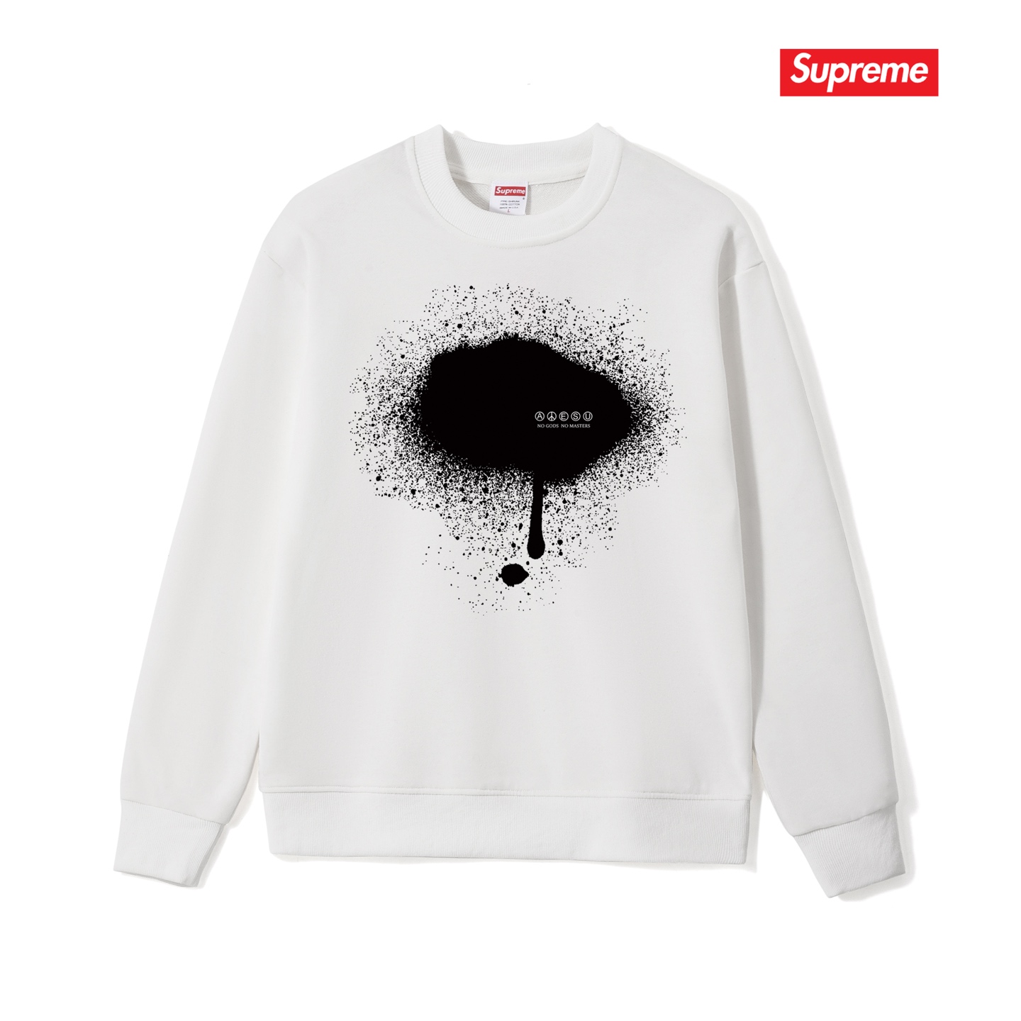 Supreme slogan print crew neck sweatshirt