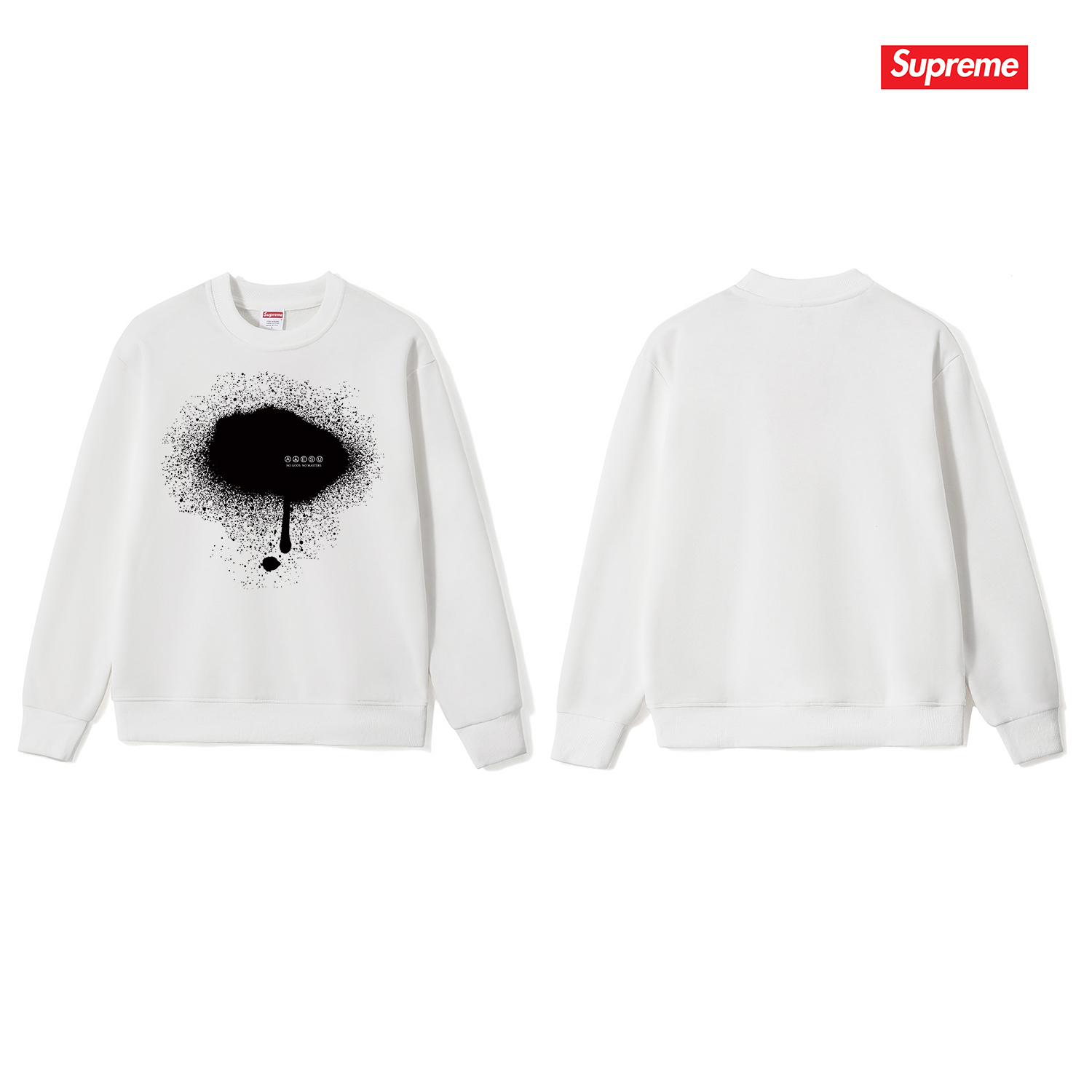 Supreme slogan print crew neck sweatshirt