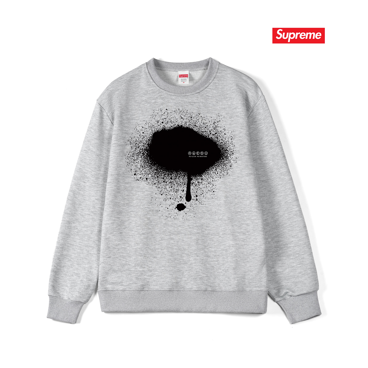 Supreme slogan print crew neck sweatshirt