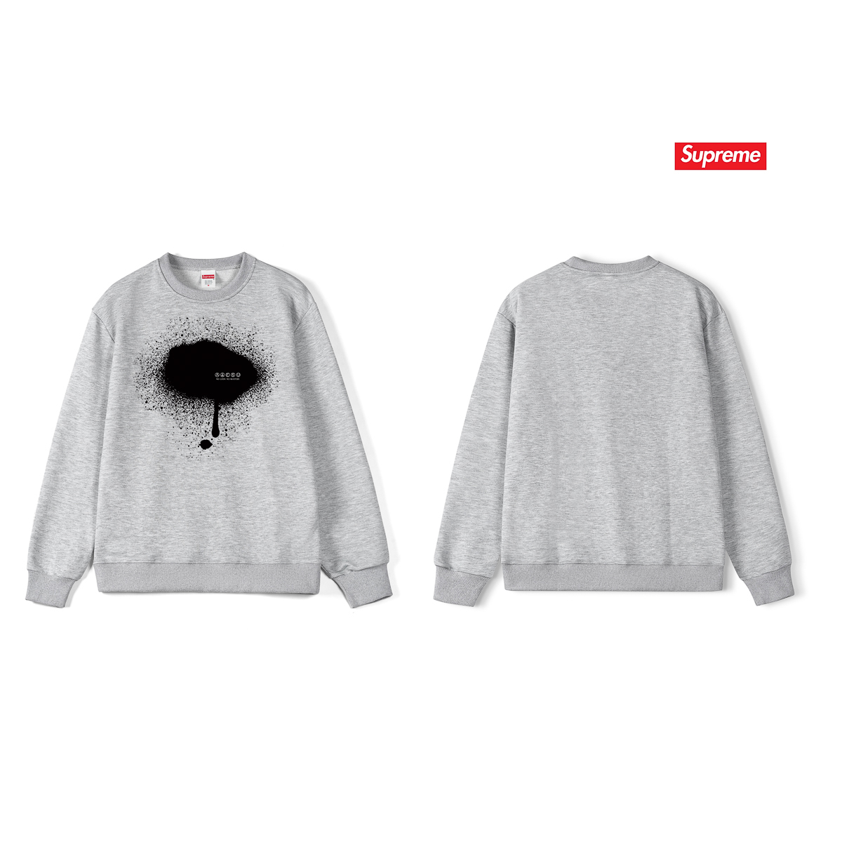 Supreme slogan print crew neck sweatshirt