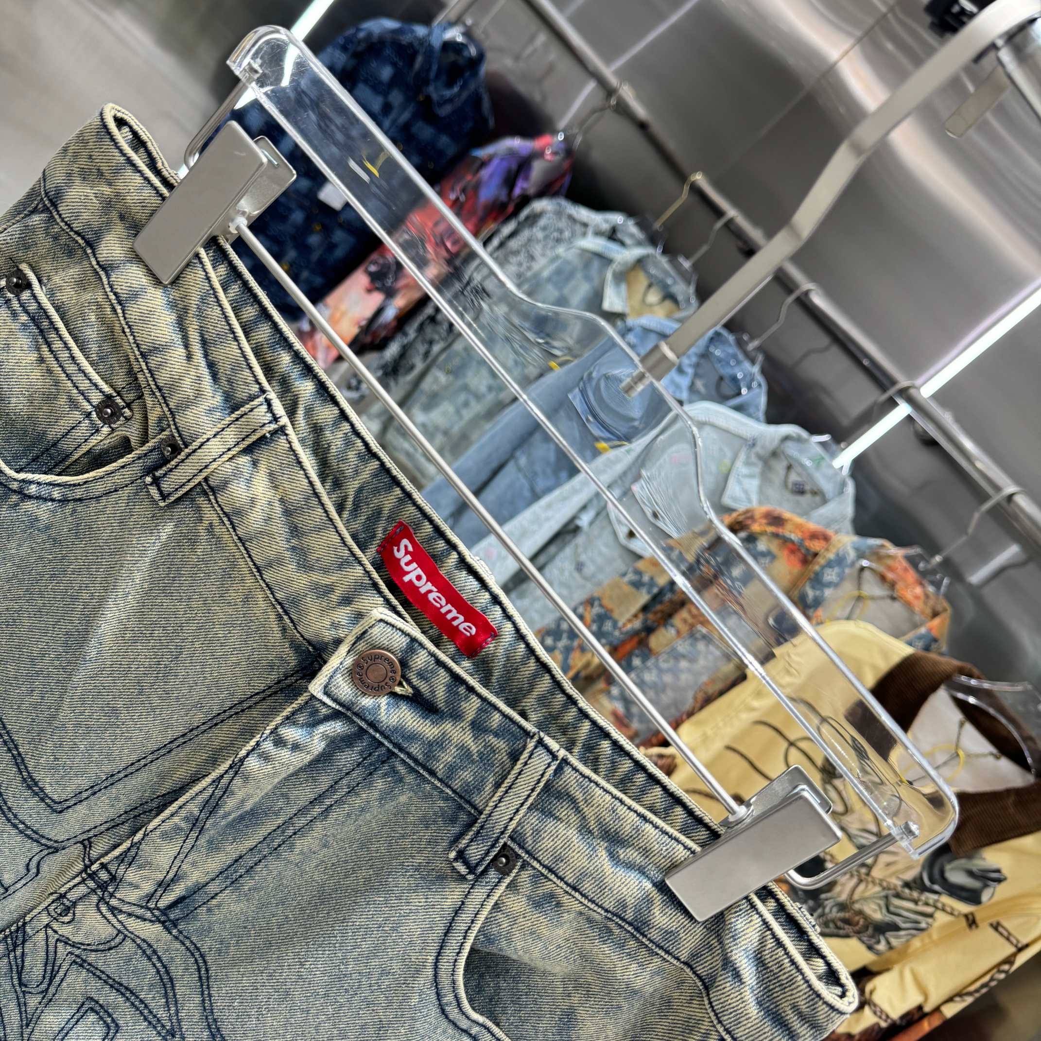 Supreme Star-stitched Relaxed Straight Jeans (Unisex)