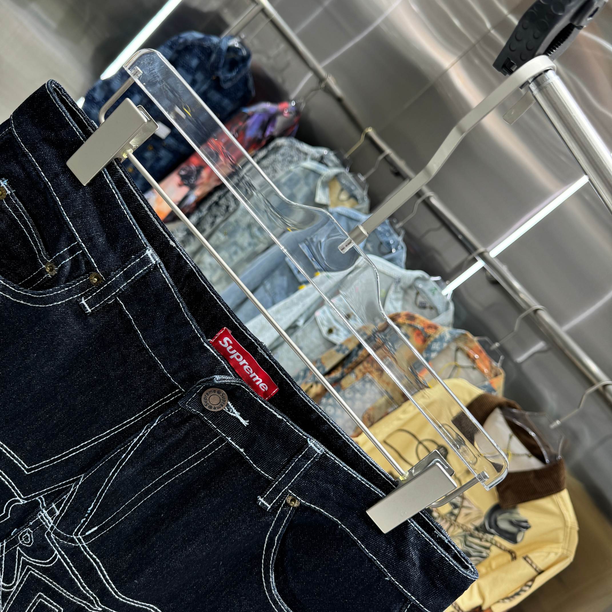 Supreme Star-stitched Relaxed Straight Jeans (Unisex)