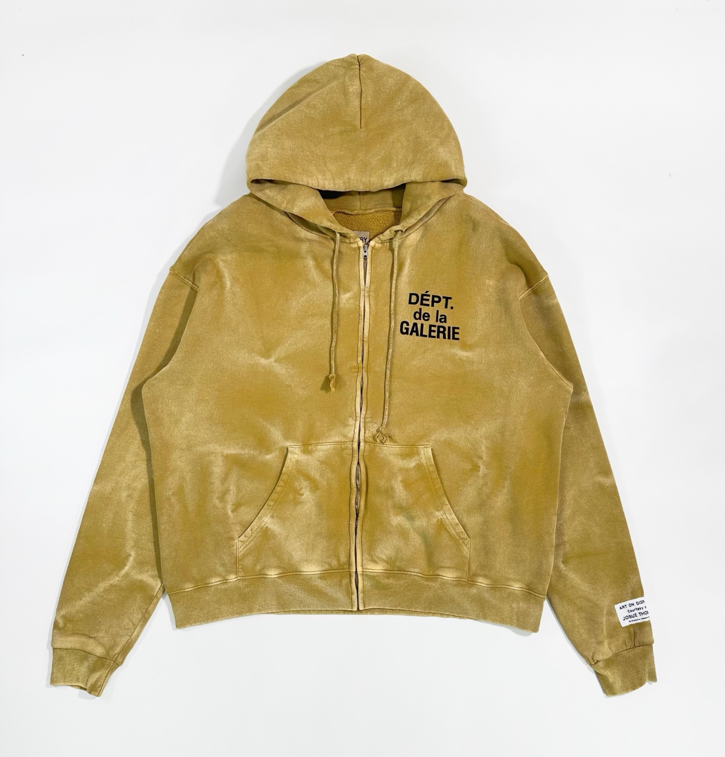 Gallery Dept Khaki Ripple Zip Hoodie