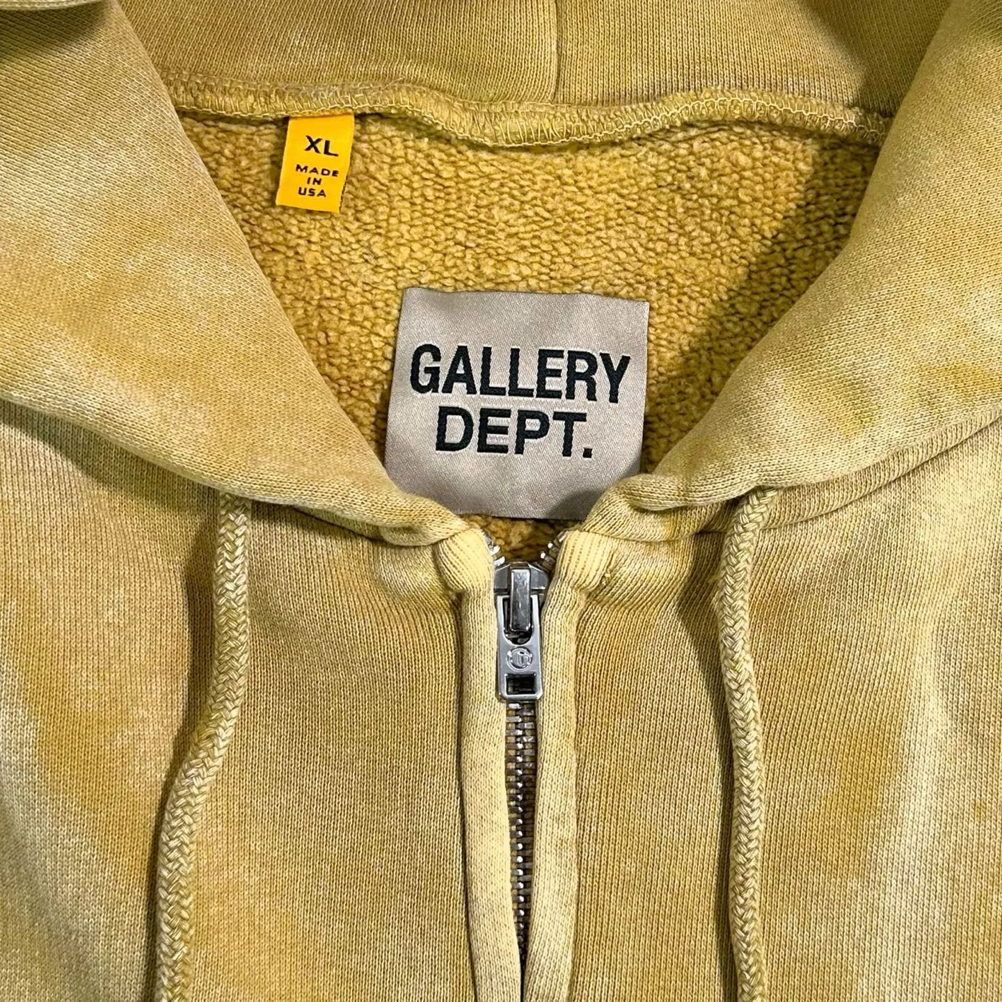 Gallery Dept Khaki Ripple Zip Hoodie
