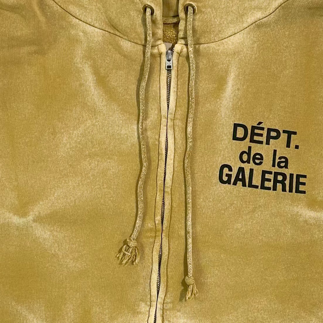 Gallery Dept Khaki Ripple Zip Hoodie