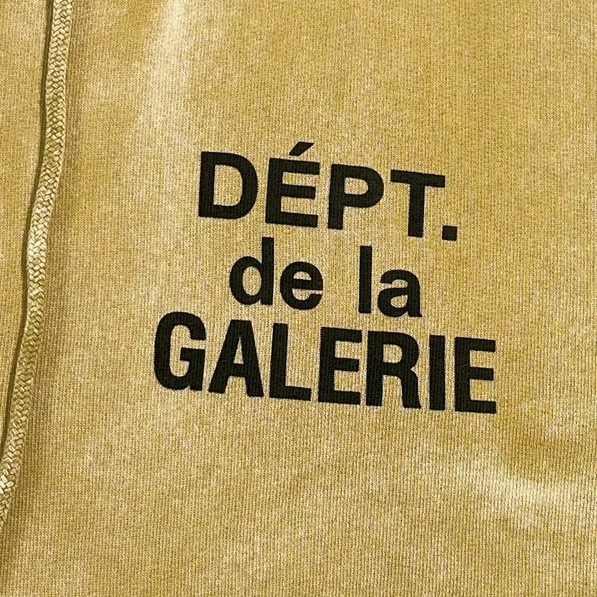 Gallery Dept Khaki Ripple Zip Hoodie