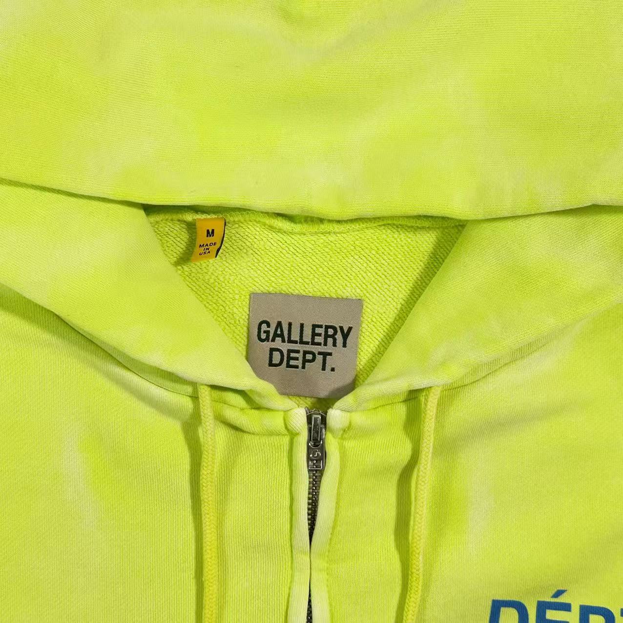 Gallery Dept Khaki Ripple Zip Hoodie