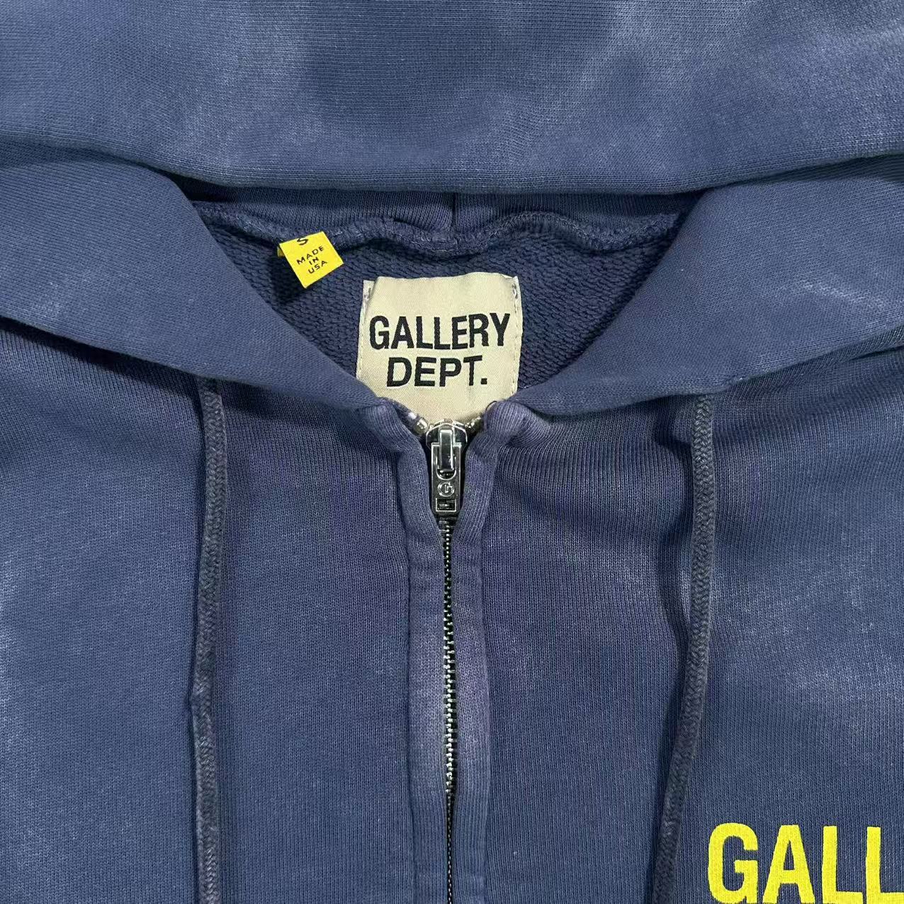 Gallery Dept Khaki Ripple Zip Hoodie