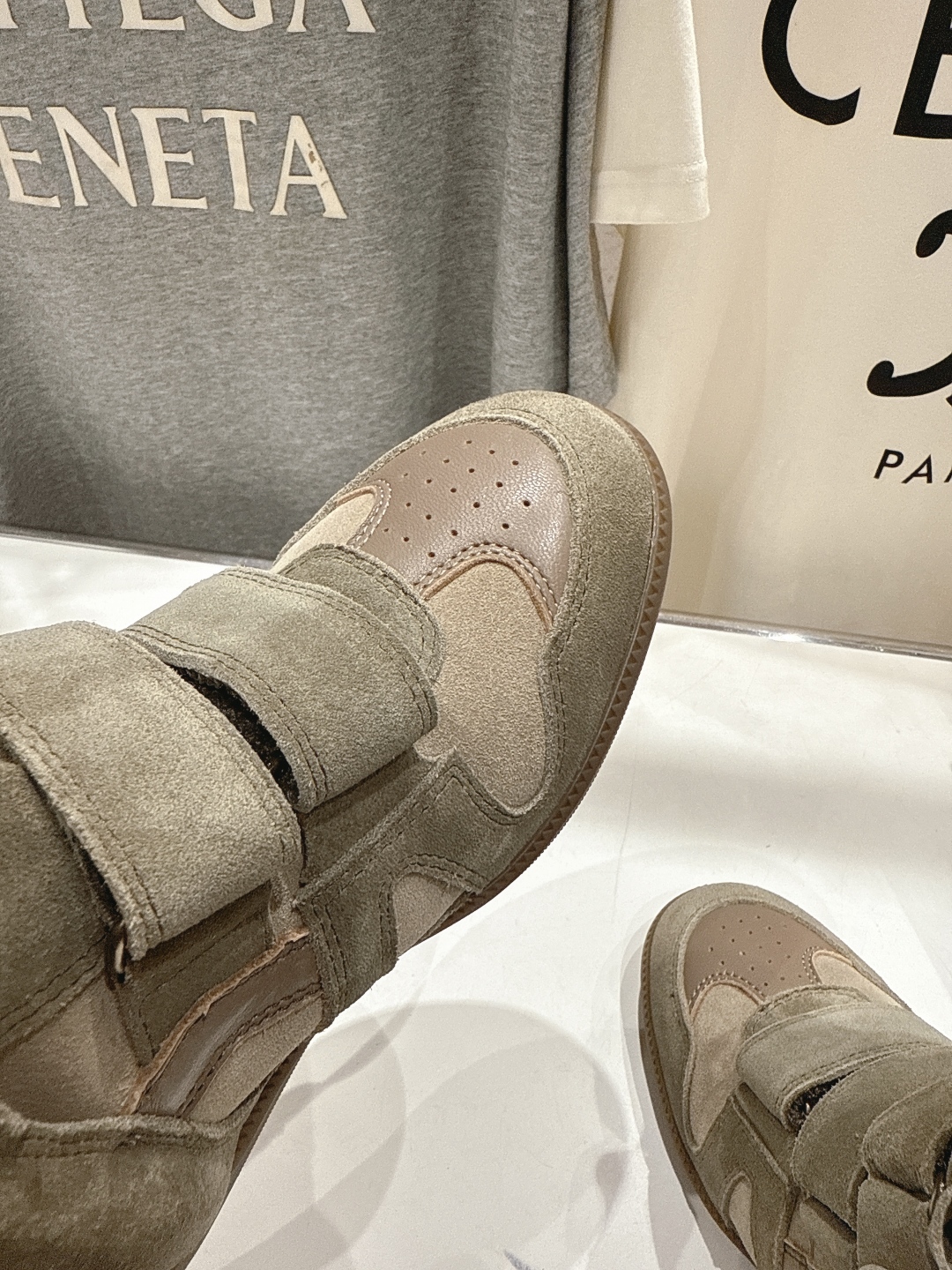 ISABEL MARANT autumn and winter new style high-top casual shoes with increased height and color matching