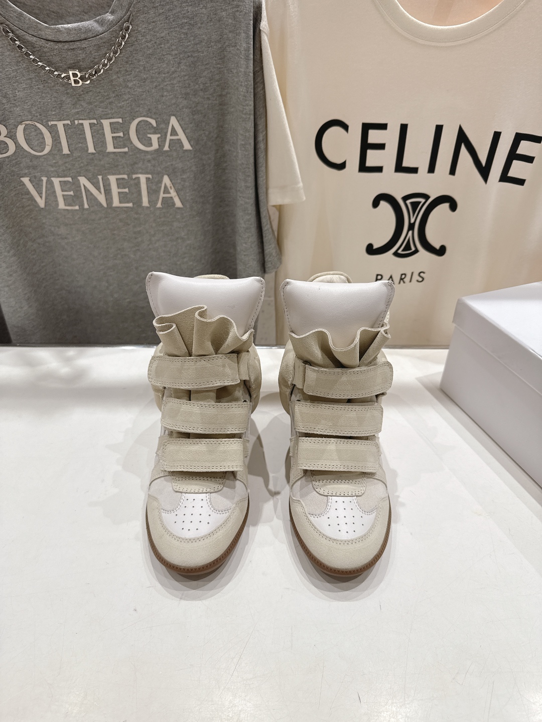 ISABEL MARANT autumn and winter new style high-top casual shoes with increased height and color matching