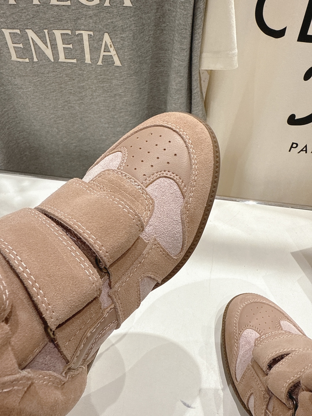 ISABEL MARANT autumn and winter new style high-top casual shoes with increased height and color matching