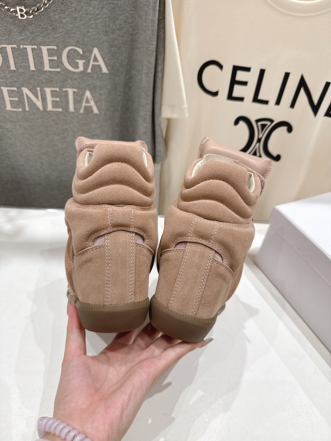 ISABEL MARANT autumn and winter new style high-top casual shoes with increased height and color matching