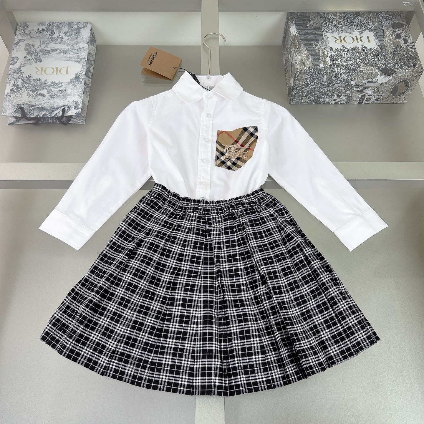 Gucci, Burberry, LV boys and girls suits