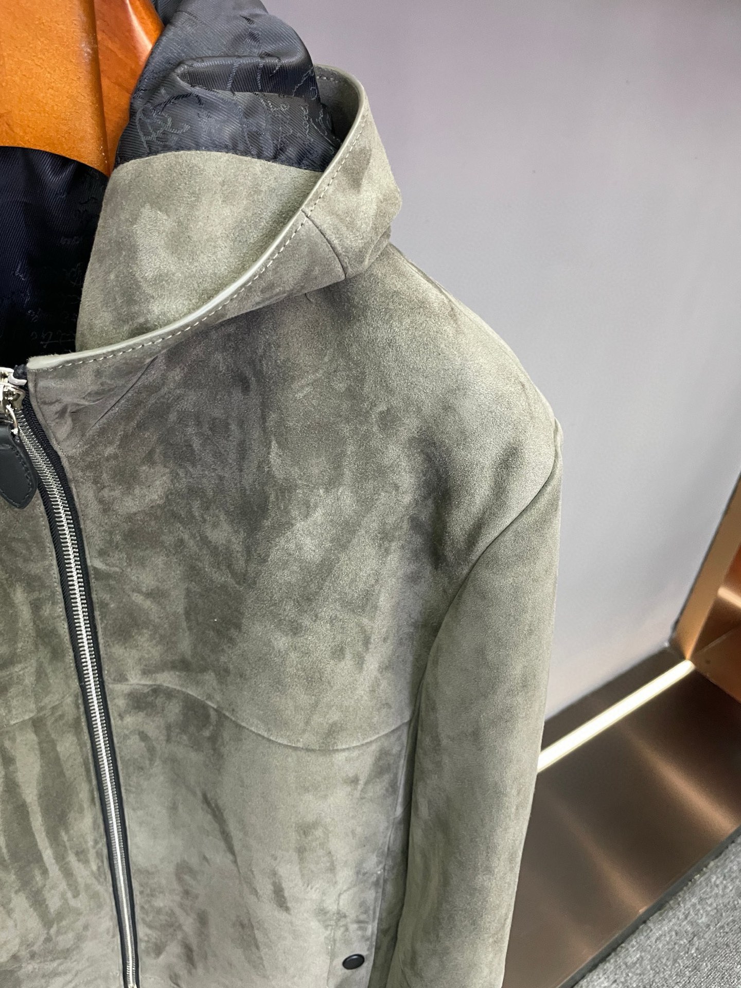 BERLUTI sheepskin jacket hoodie