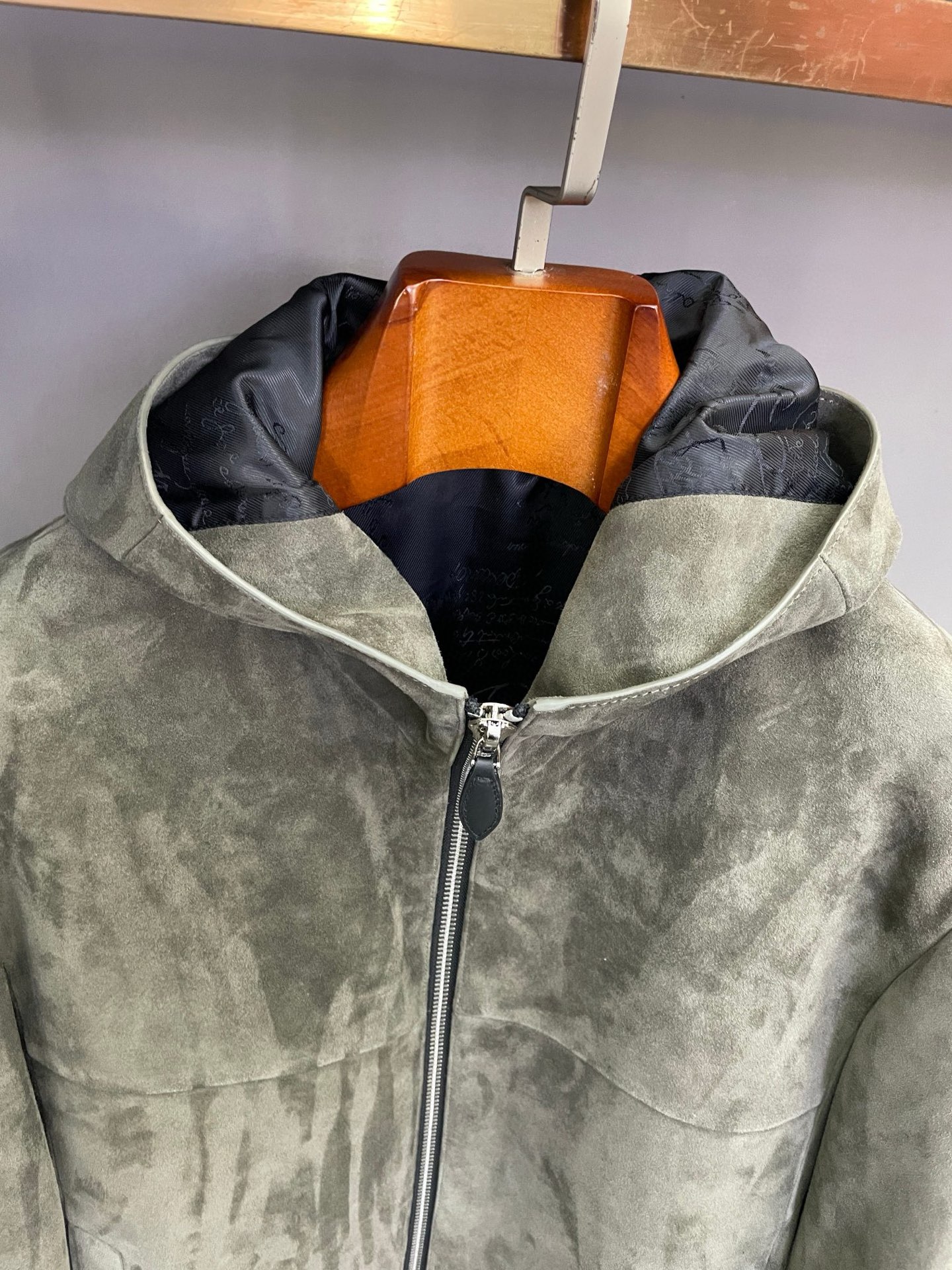 BERLUTI sheepskin jacket hoodie