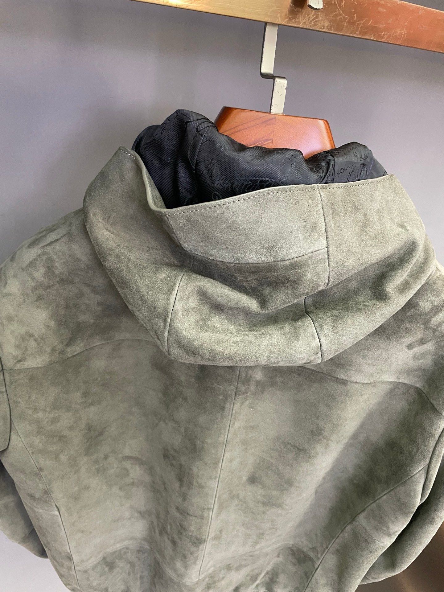 BERLUTI sheepskin jacket hoodie