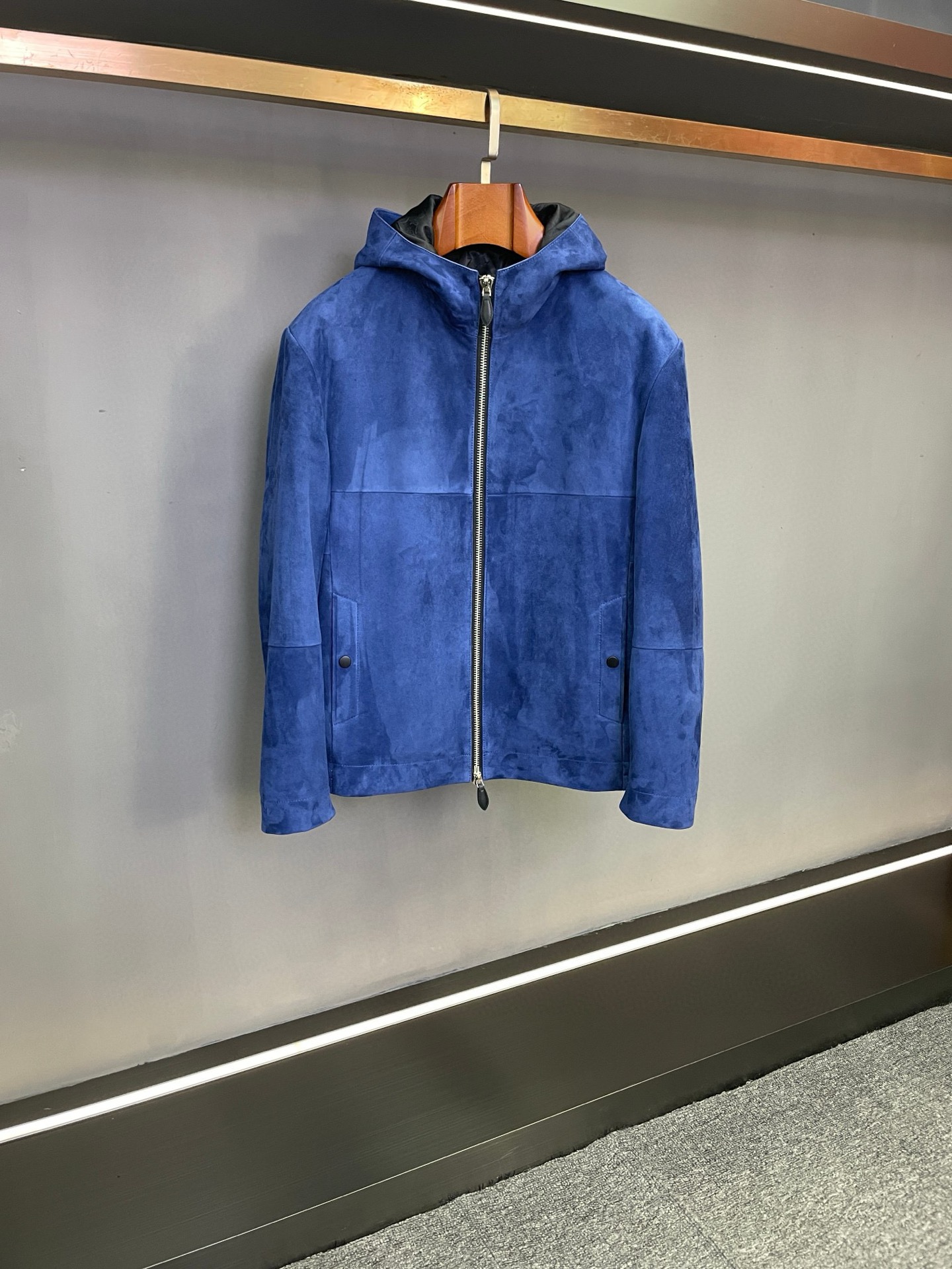 BERLUTI sheepskin jacket hoodie