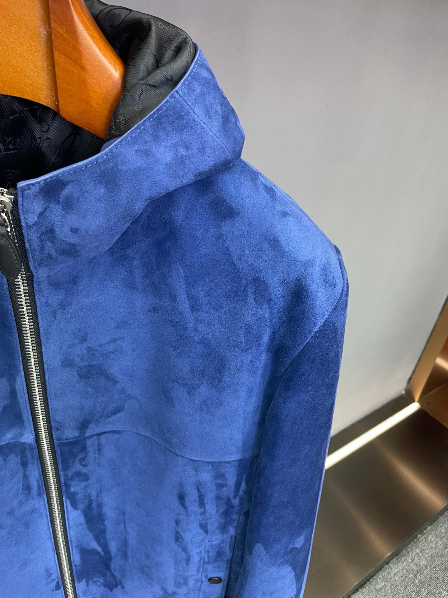 BERLUTI sheepskin jacket hoodie