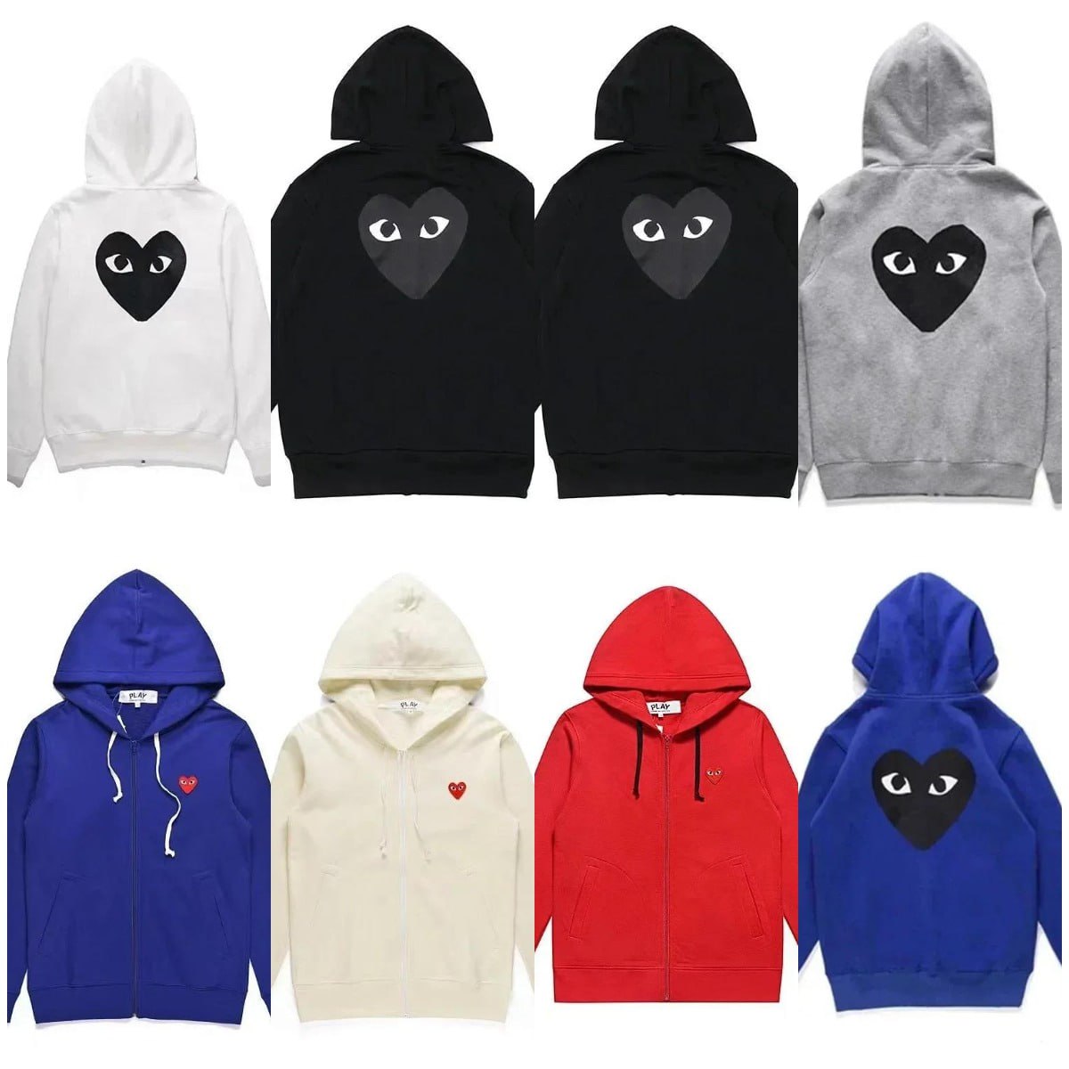 Comme des Garçons PLAY Heart Zip-Up Hoodie [36 styles]