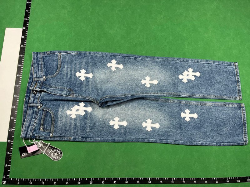 Chrome Hearts Cross Embroidered Jeans [14 styles]