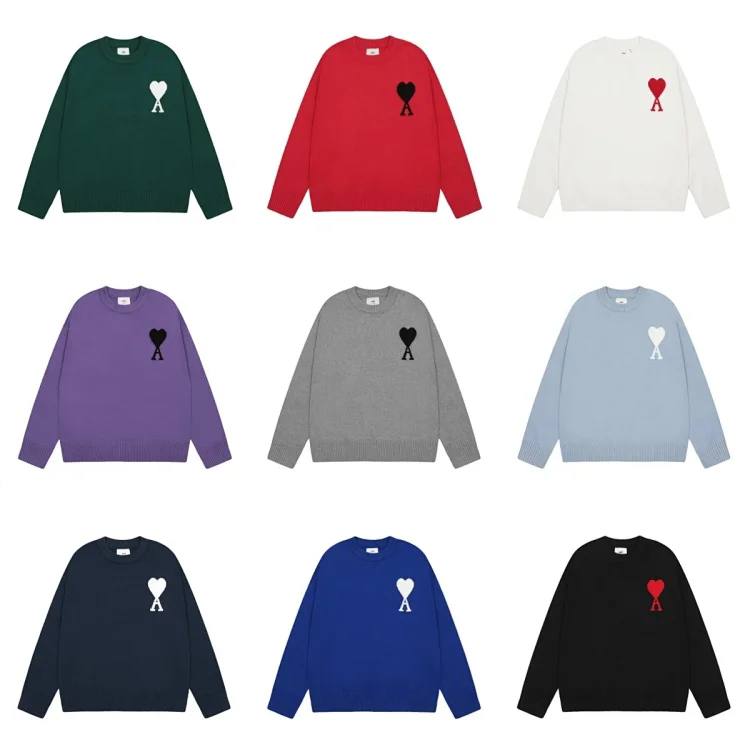 Ami Paris Heart Logo Turtleneck & Crewneck Sweaters [40 styles]