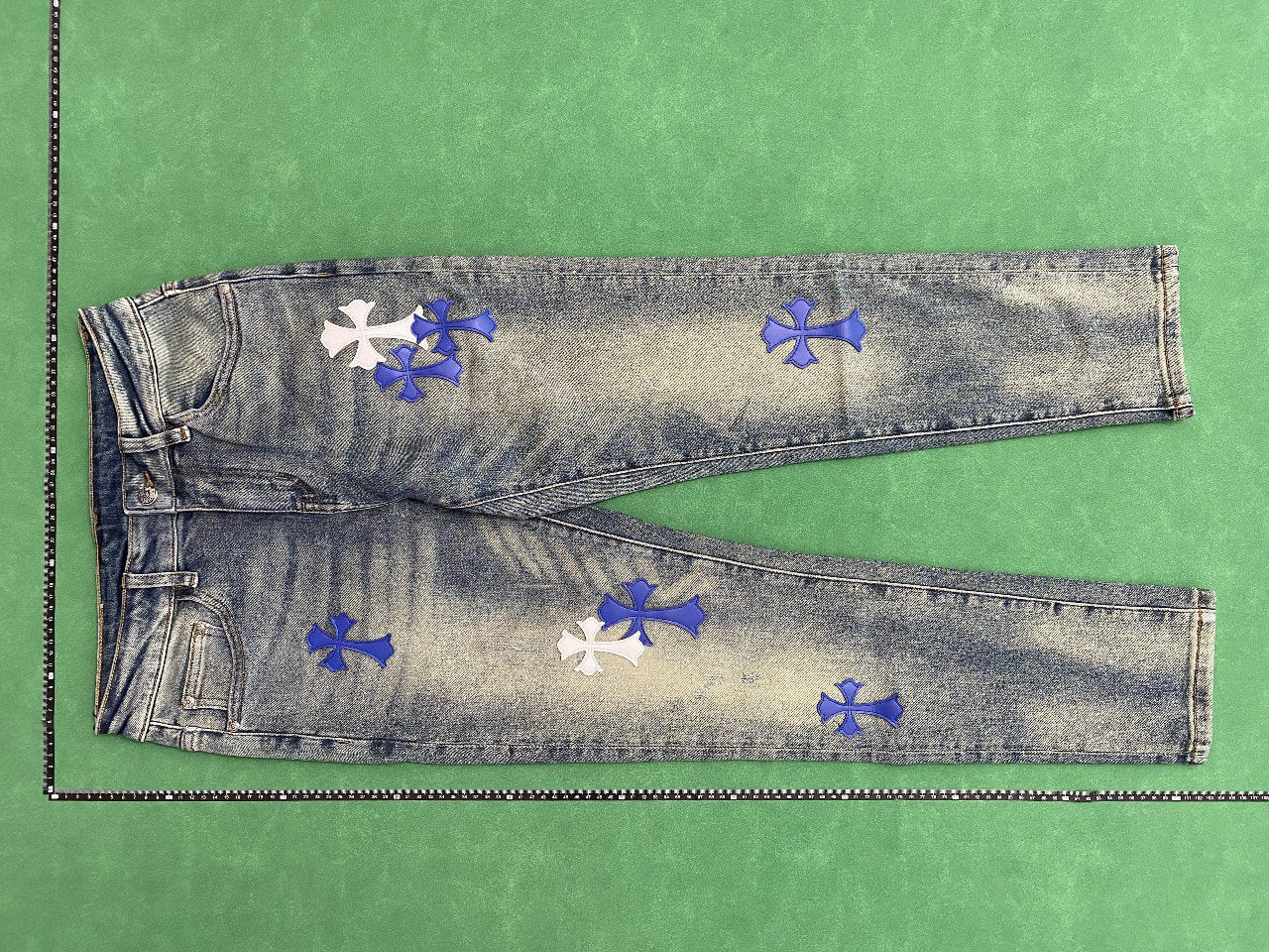 Chrome Hearts Cross Embroidered Jeans [14 styles]