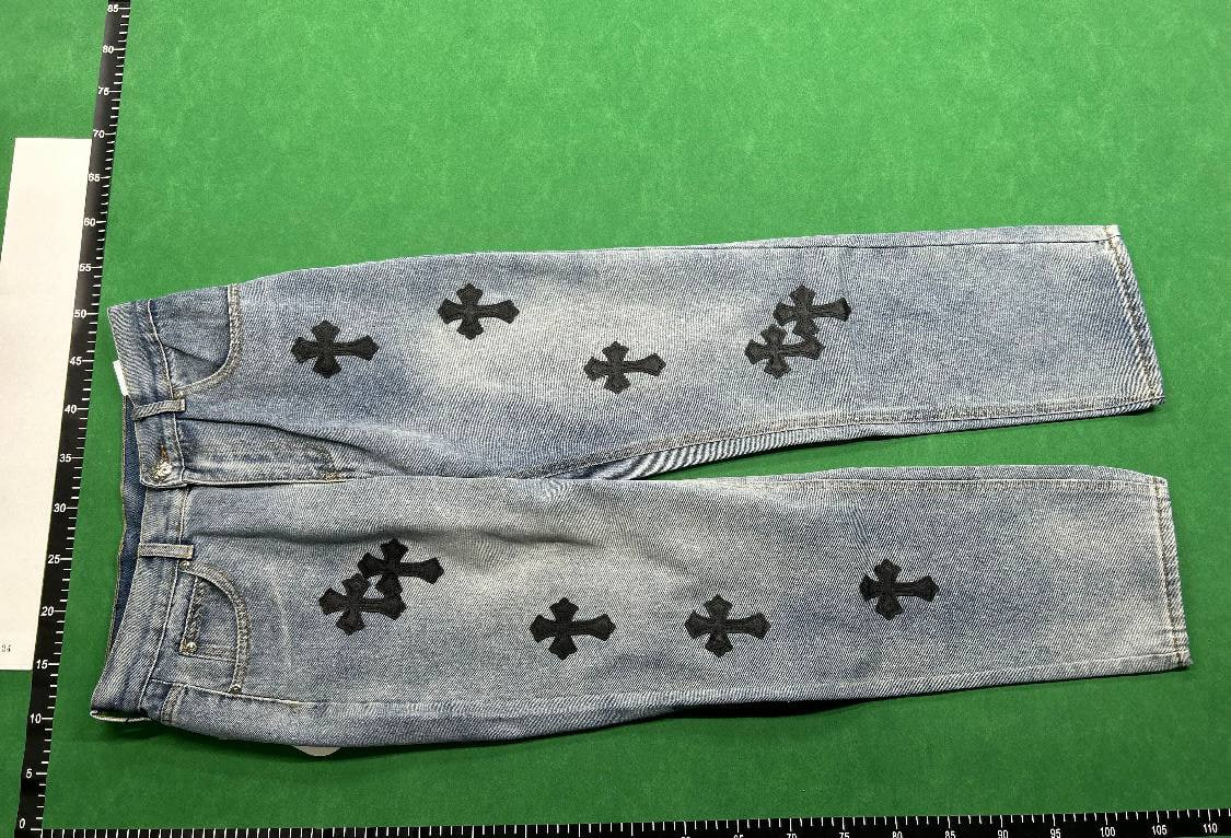 Chrome Hearts Cross Embroidered Jeans [14 styles]