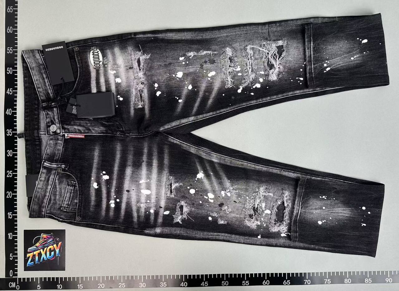 DSQUARED2 Paint Splatter Distressed Jeans